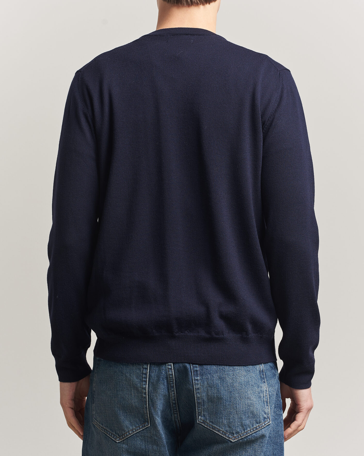 Men | Sweaters & Knitwear | J.Lindeberg | Lymann Merino V-Neck Pullover JL Navy