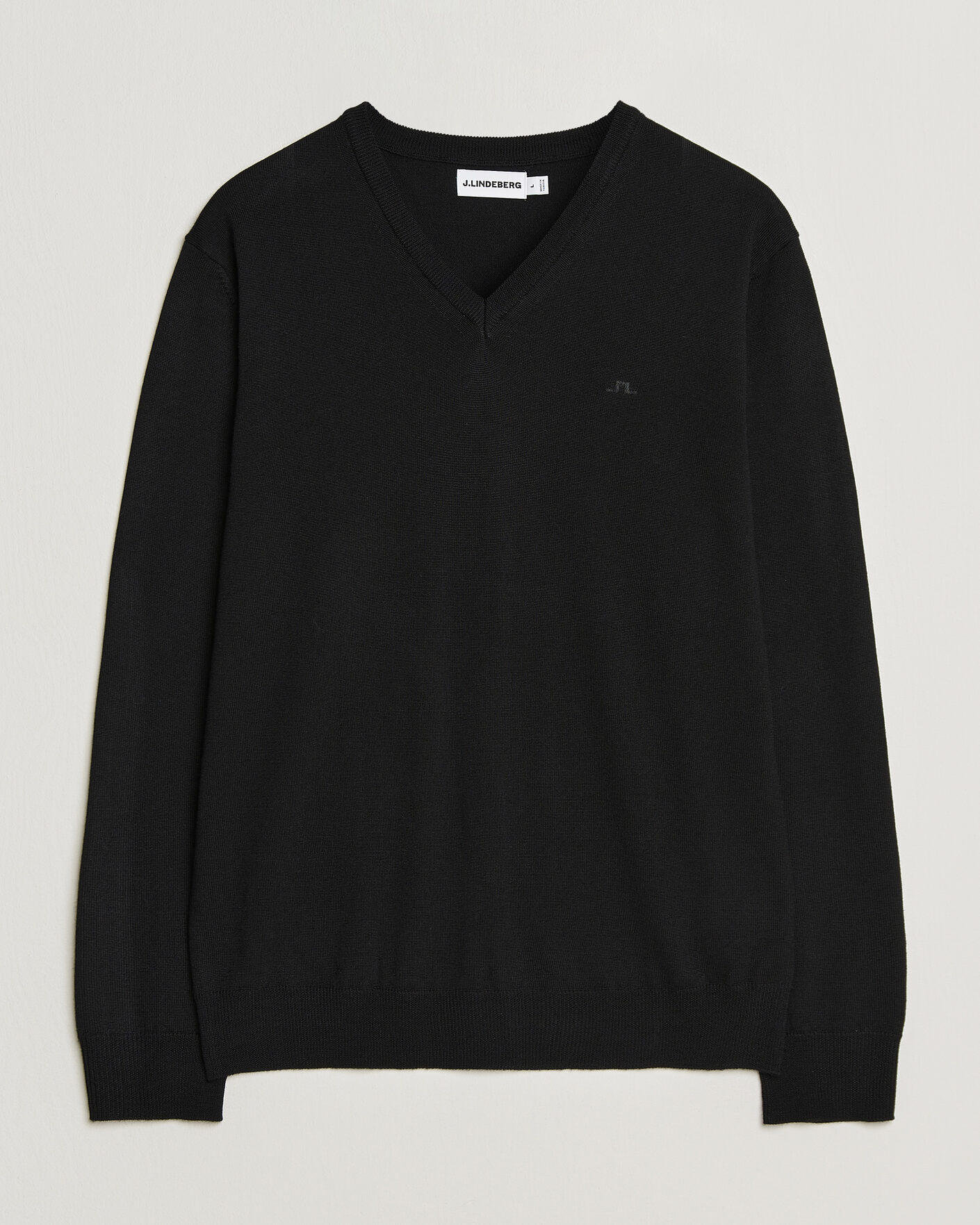 Men | Sweaters & Knitwear | J.Lindeberg | Lymann Merino V-Neck Pullover Black
