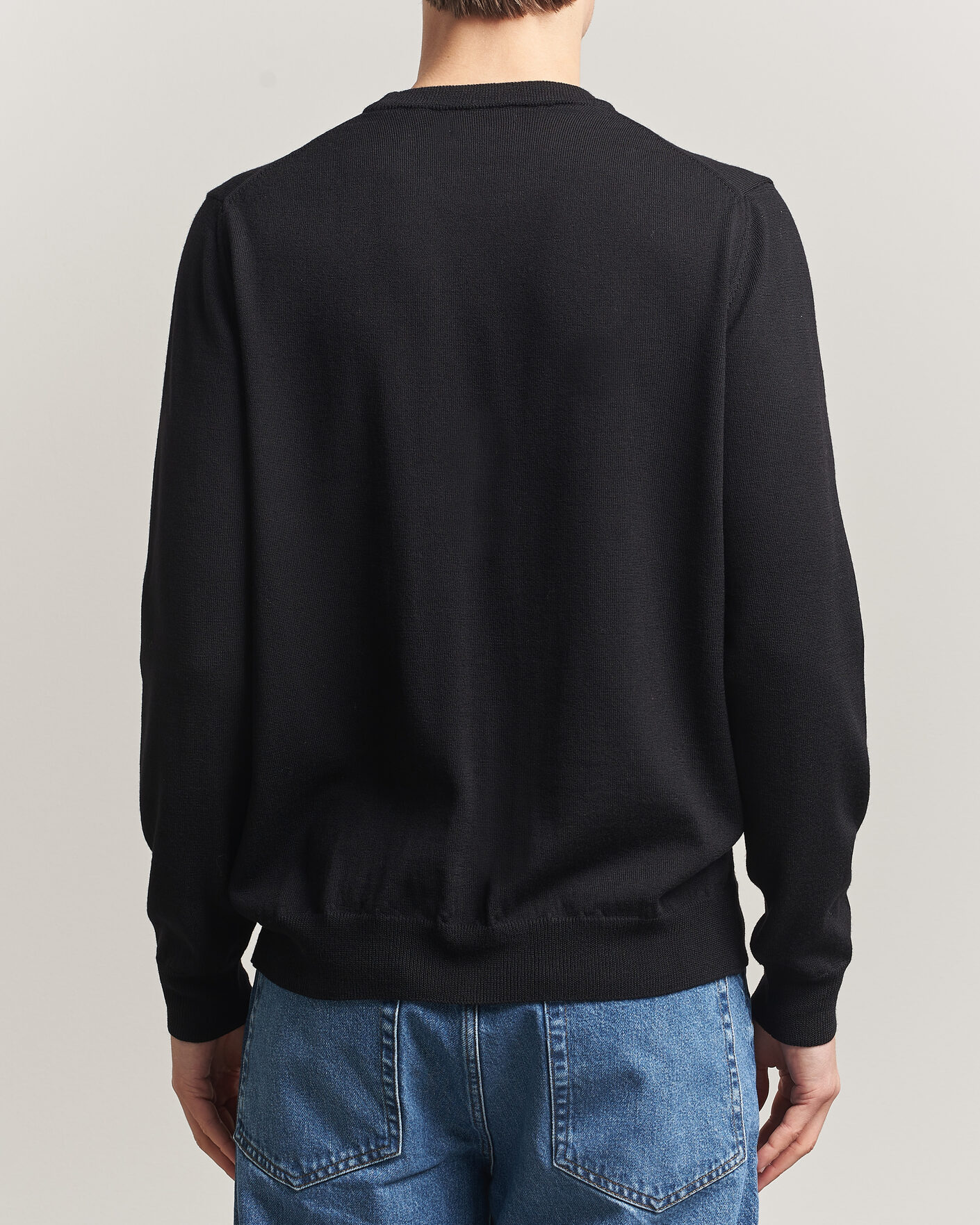 Men | Sweaters & Knitwear | J.Lindeberg | Keane Merino Crew Neck Pullover Black