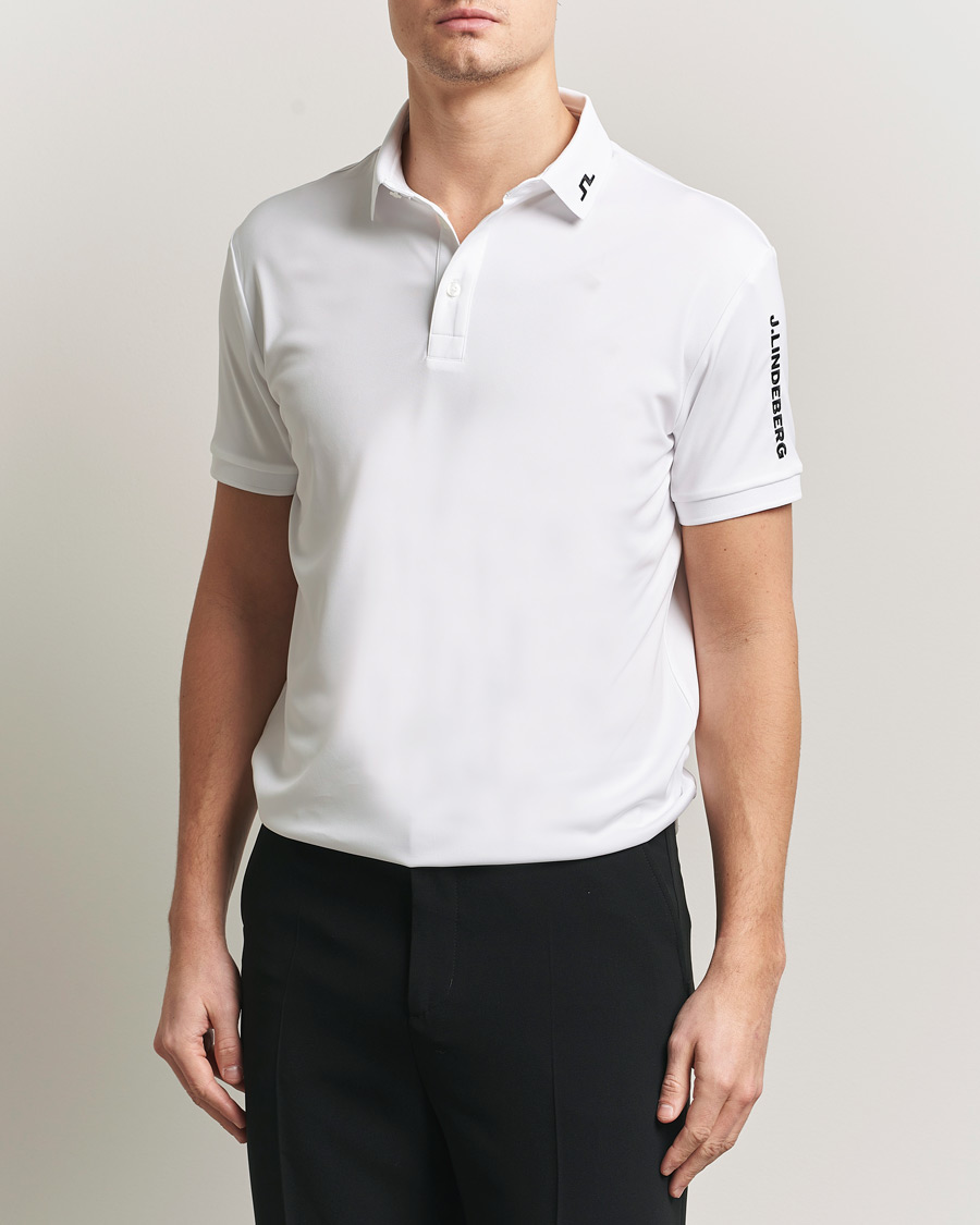 Men | Polo Shirts | J.Lindeberg | Tour Tech Polo White