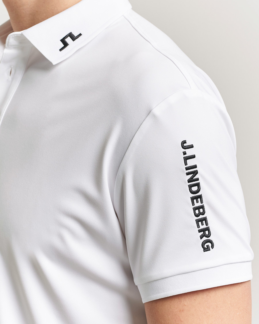 Men | Polo Shirts | J.Lindeberg | Tour Tech Polo White