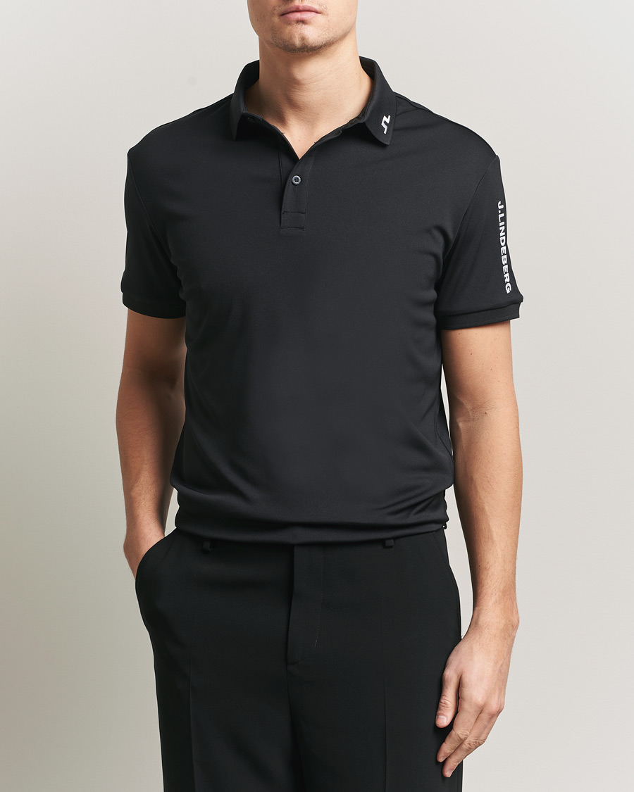 RLX Ralph Lauren Luxury Jersey Half Zip Polo Black at CareOfCarl.com