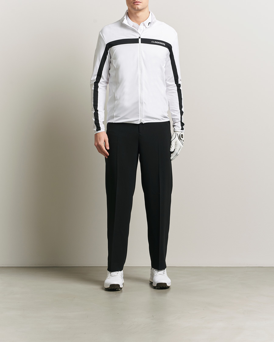Men | Sweaters & Knitwear | J.Lindeberg | Jarvis Mid Layer Full Zip White