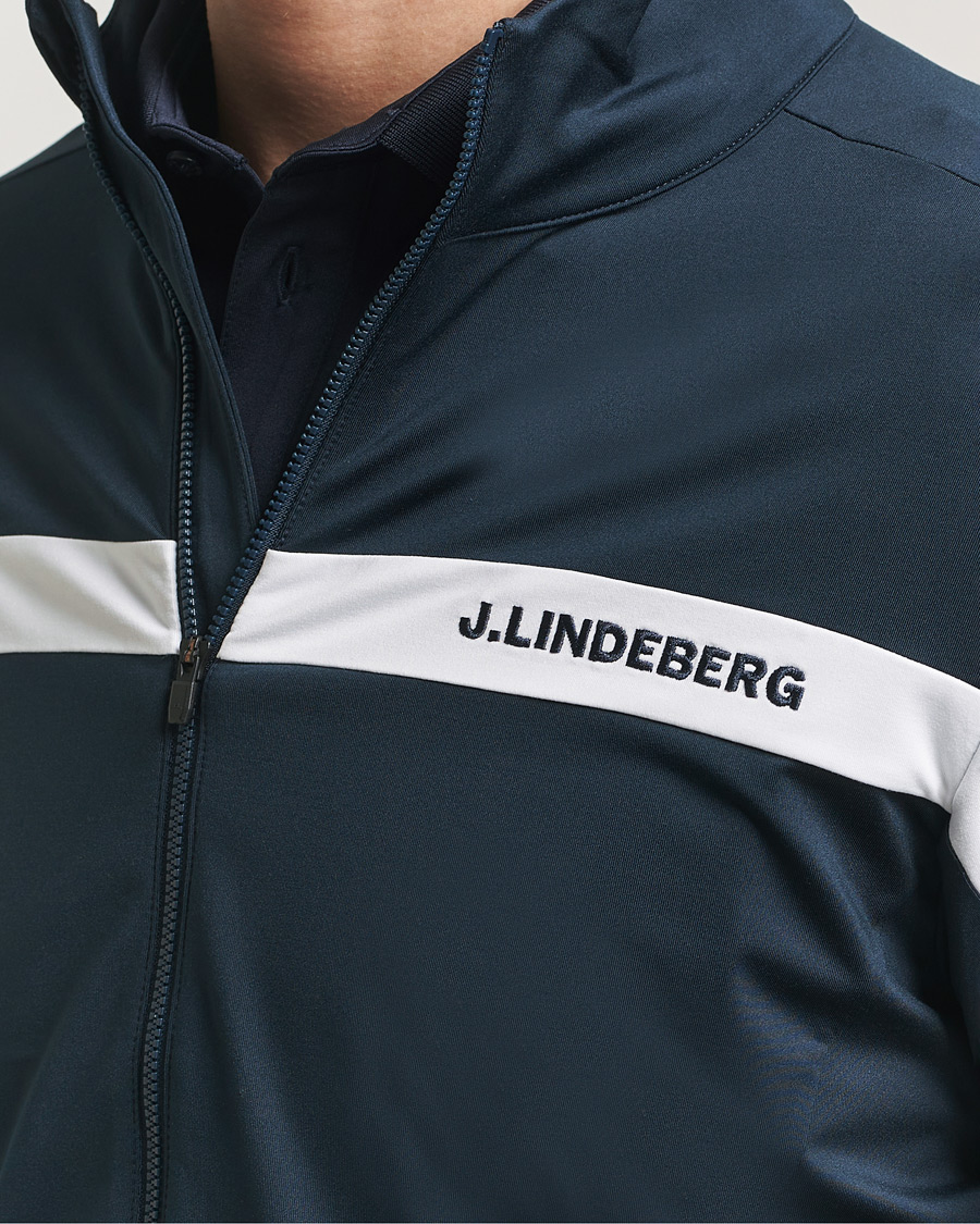 Men | Sweaters & Knitwear | J.Lindeberg | Jarvis Mid Layer Full Zip JL Navy