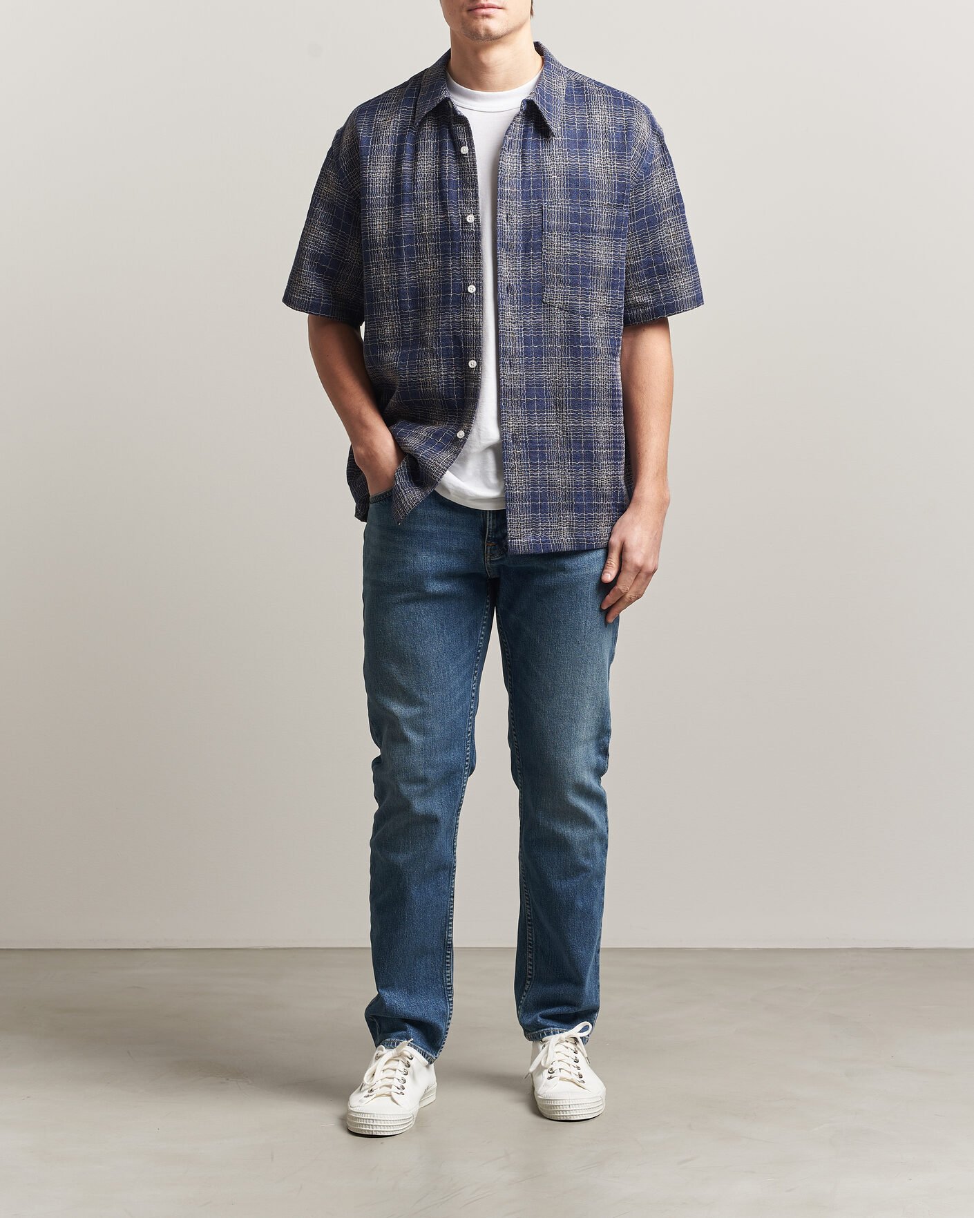 Men | Trousers | Nudie Jeans | Solid Ollie Jeans Blue Blur