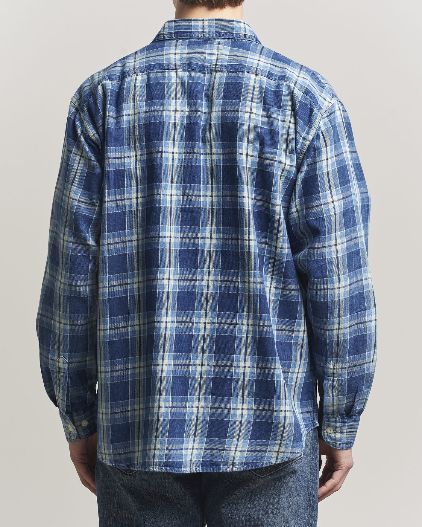 Men | Shirts | Nudie Jeans | Julian Checked Worker Shirt Indigo