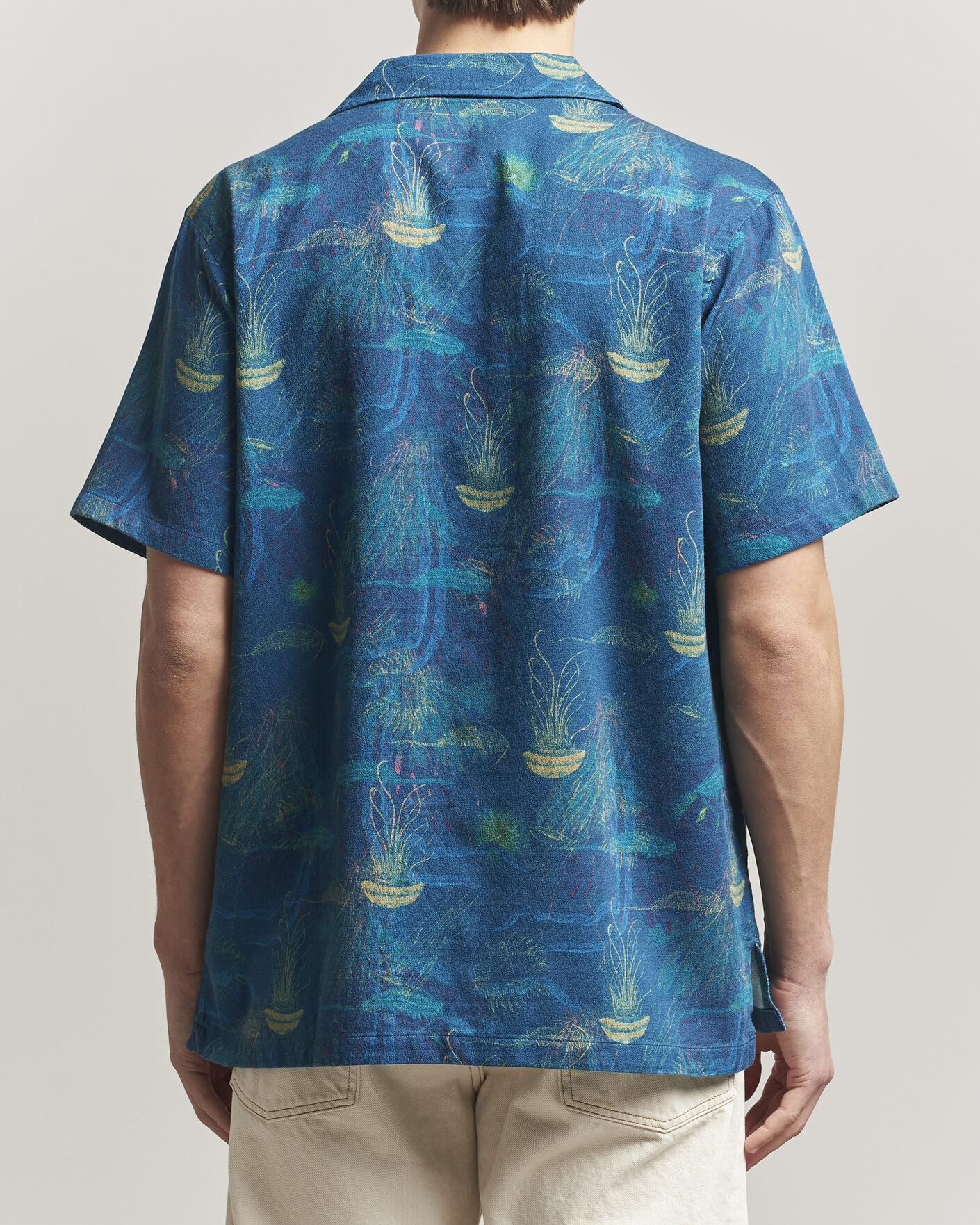 Men | Shirts | Nudie Jeans | Arvid Hawaii Shirt Deep Sea