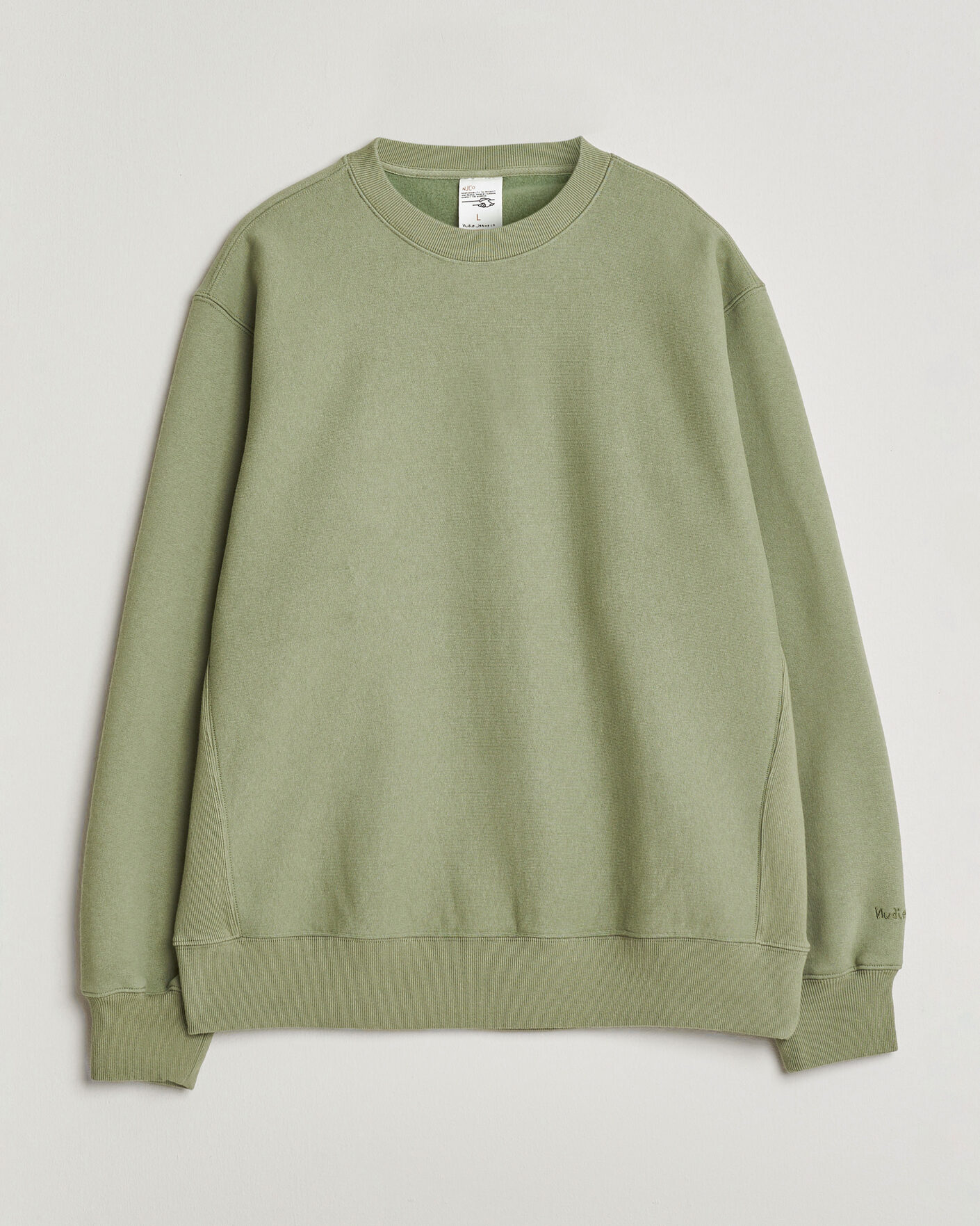 Men | Sweaters & Knitwear | Nudie Jeans | Hasse Crew Neck Sweatshirt Green