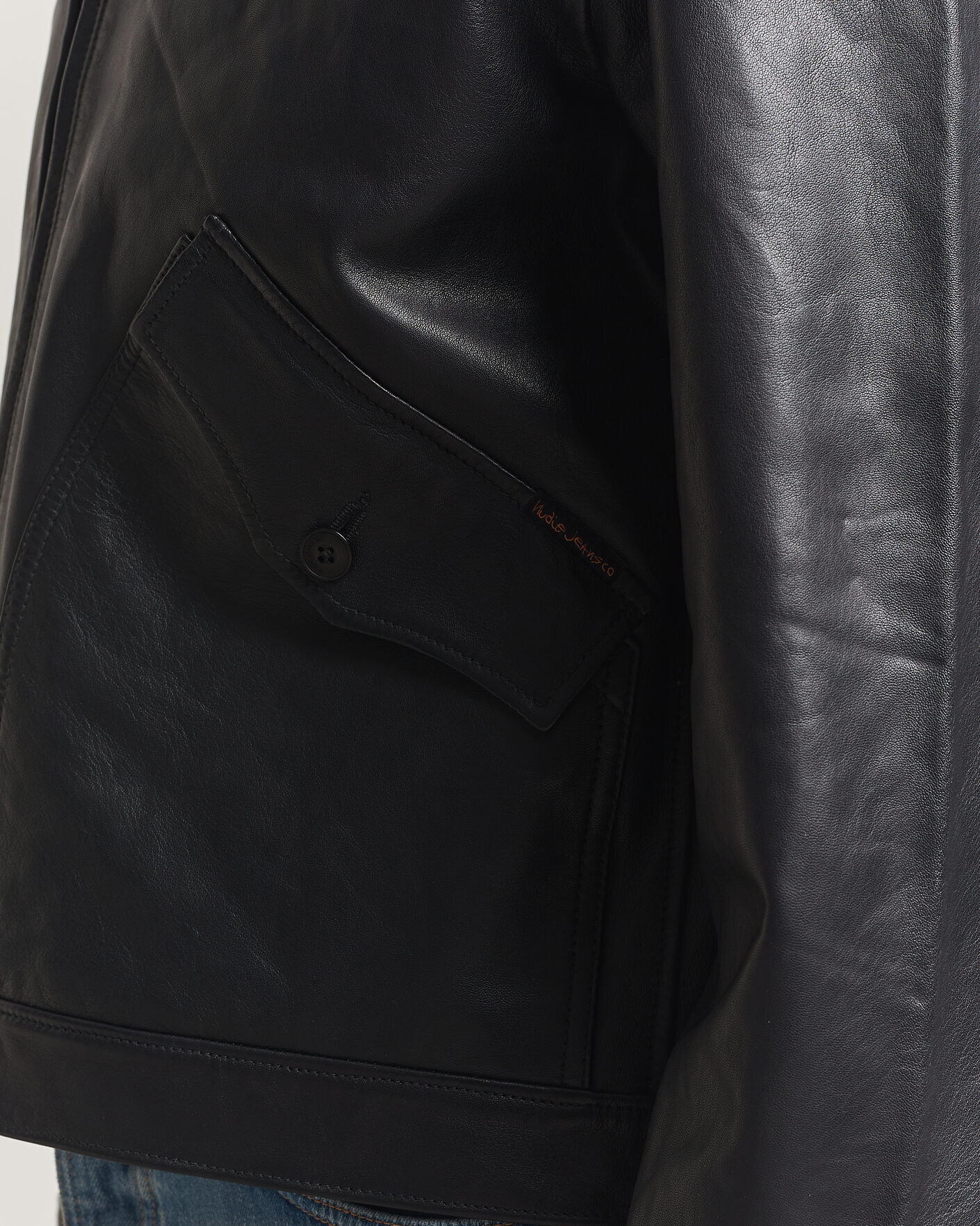 Men | Coats & Jackets | Nudie Jeans | Blake Leather Jacket Black