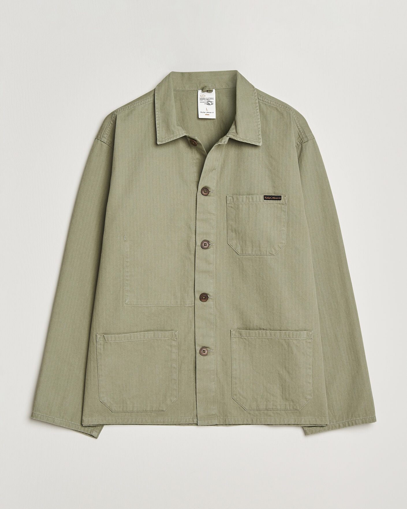 Men | Shirts | Nudie Jeans | Buddy Chore Jacket Pale Green