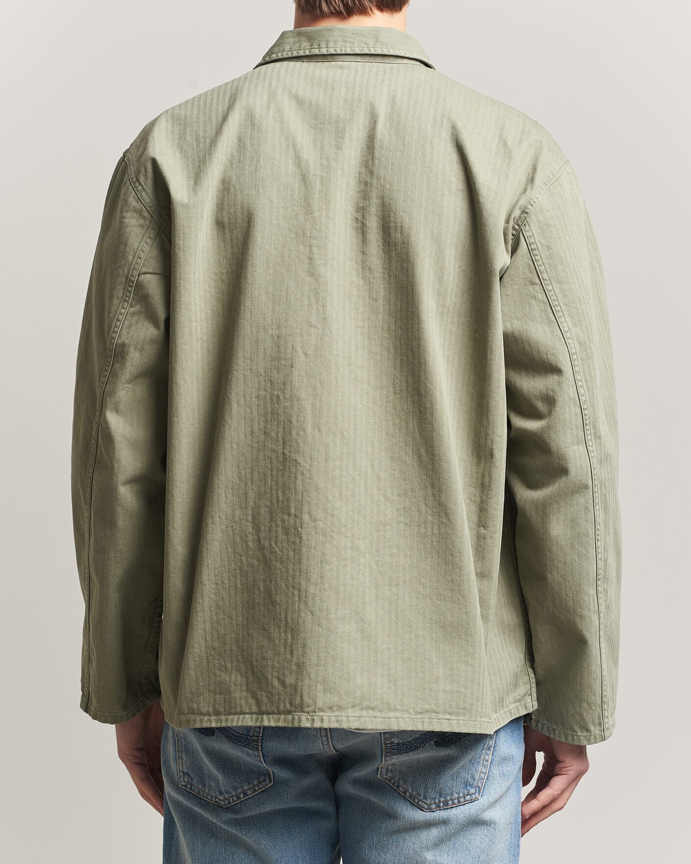 Nudie Jeans Buddy Chore Jacket Pale Green at CareOfCarl.com