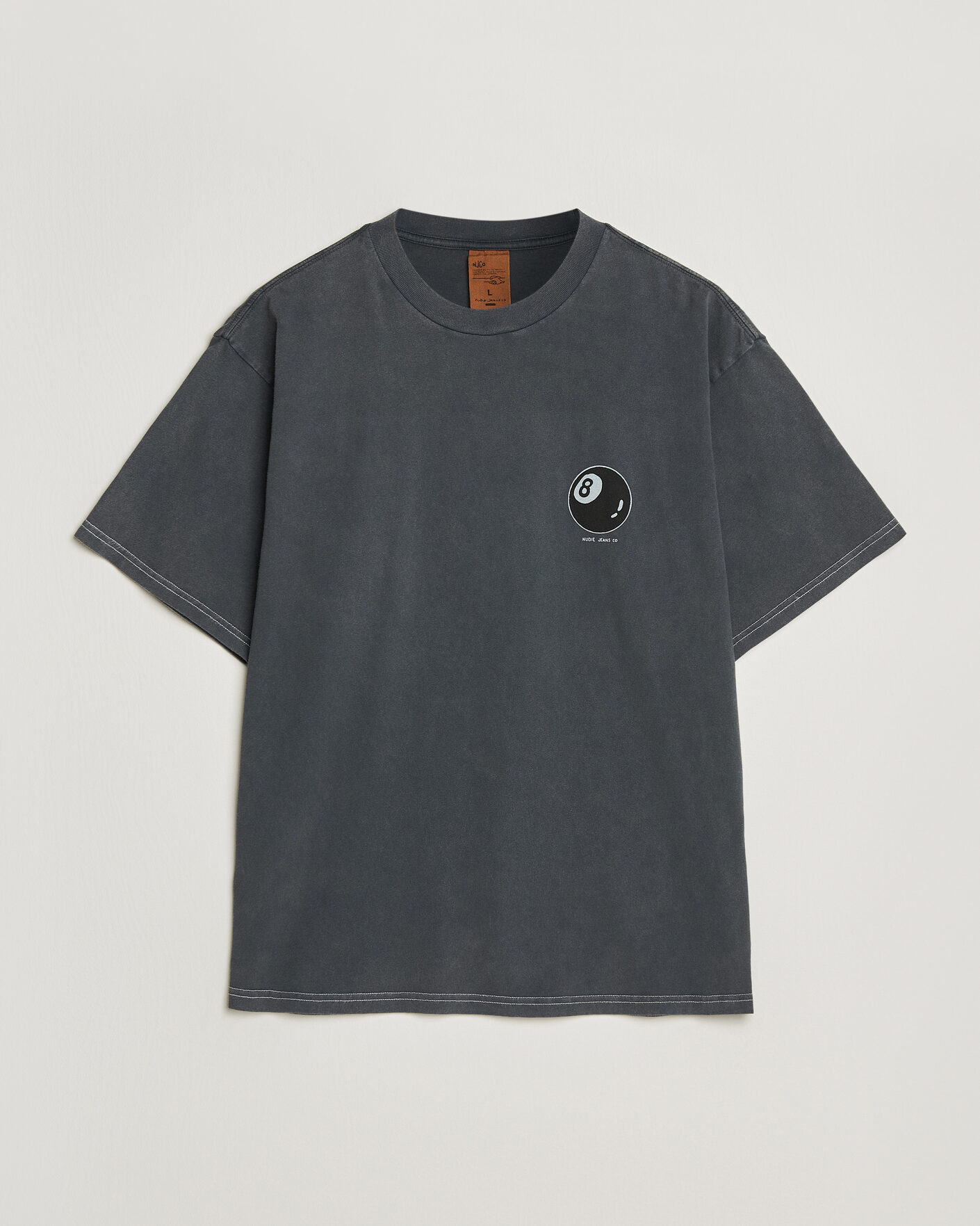Men | T-Shirts | Nudie Jeans | Koffe Printed T-Shirt Antracite
