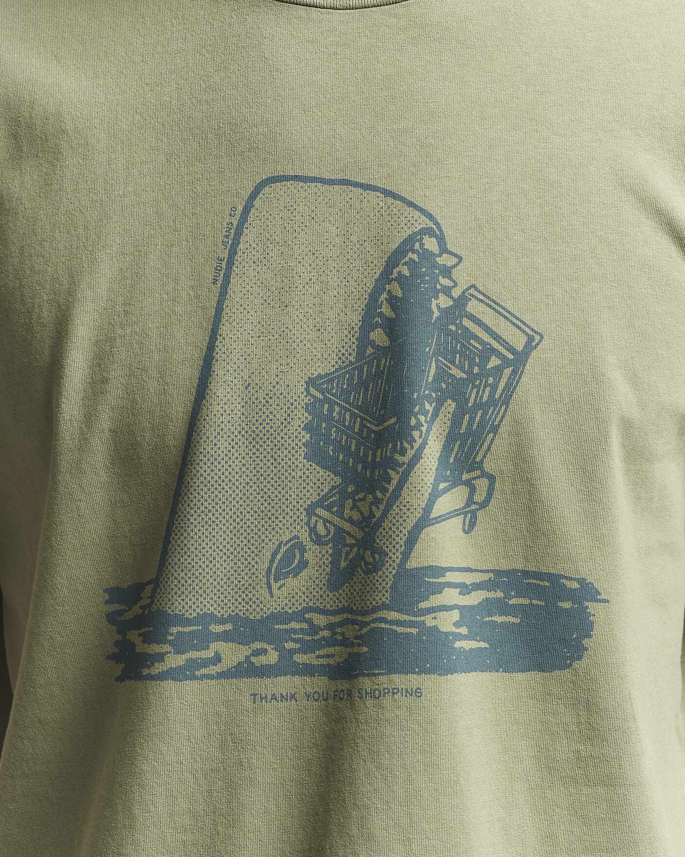 Men | T-Shirts | Nudie Jeans | Roy Printed T-Shirt Green