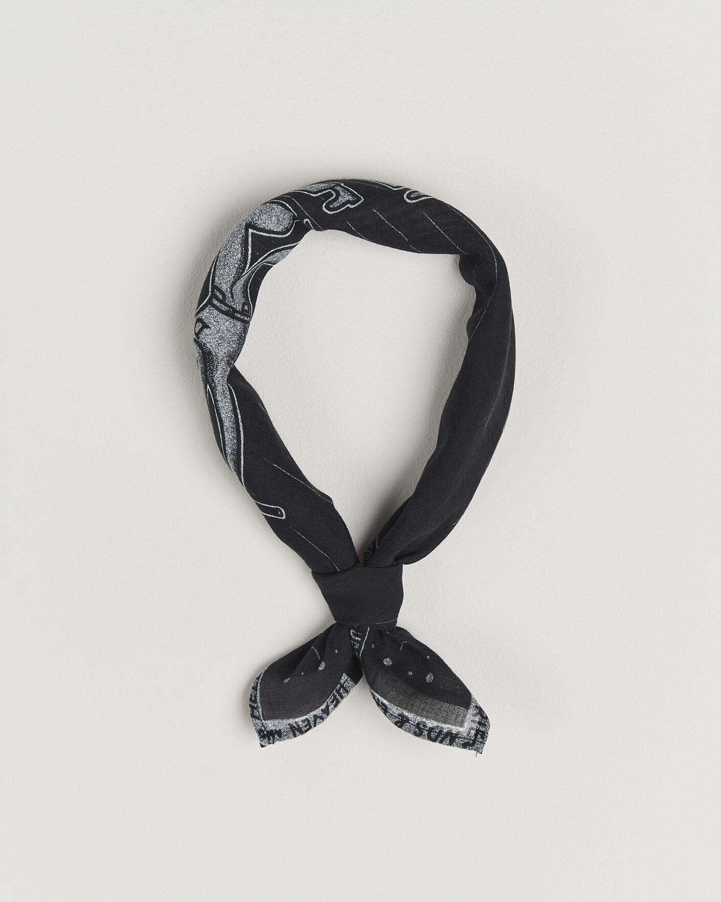 Men | Dress Scarves | Nudie Jeans | Ingrid Printed Bandana Black