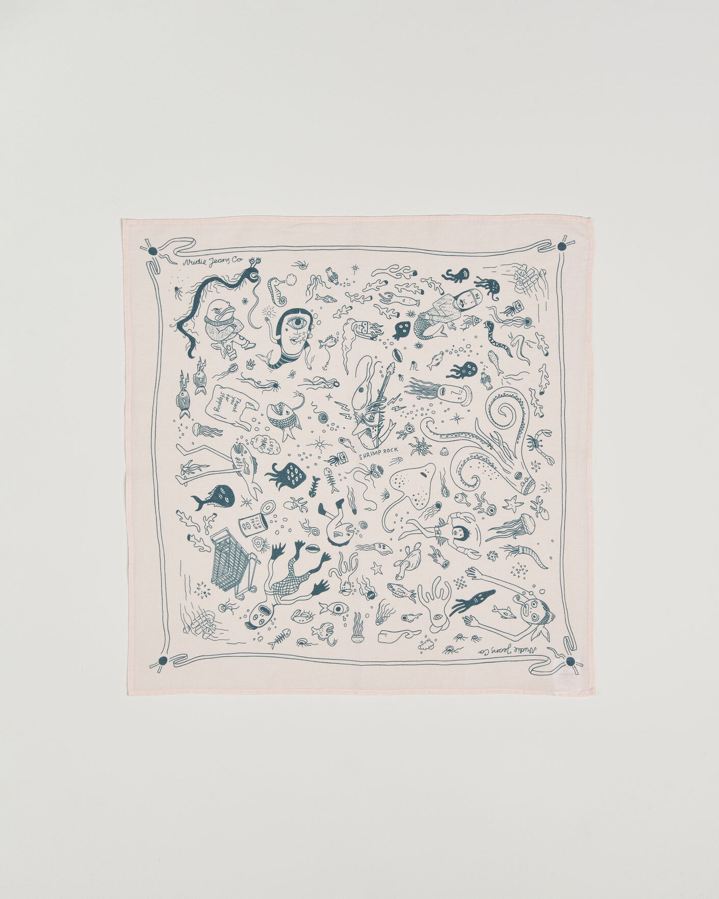 Men | Dress Scarves | Nudie Jeans | Ingrid Printed Bandana Pink