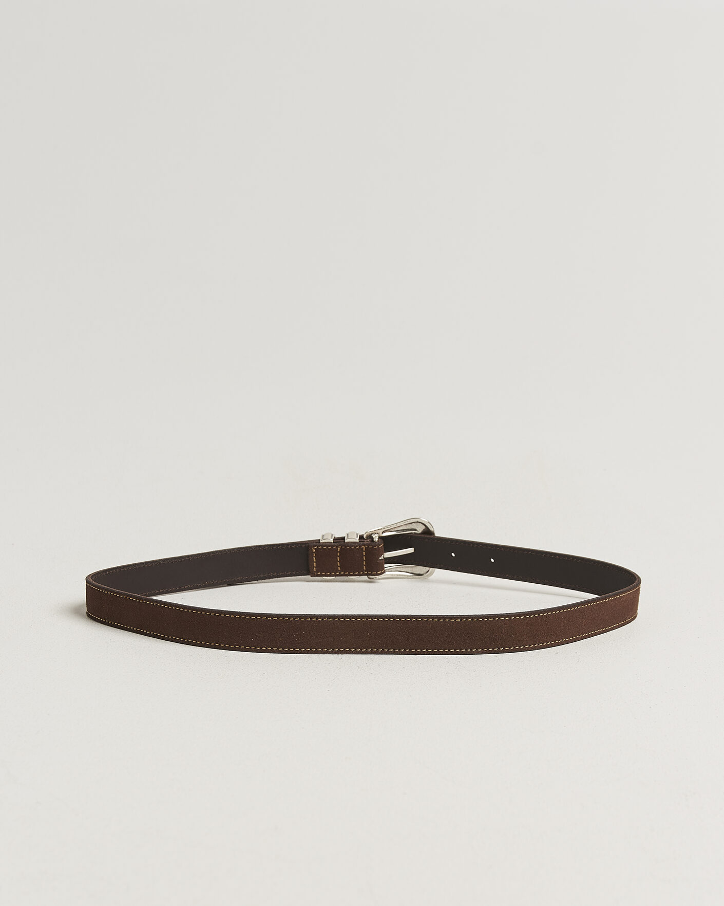 Men | Belts | Nudie Jeans | Western Suede Belt Dark Brown