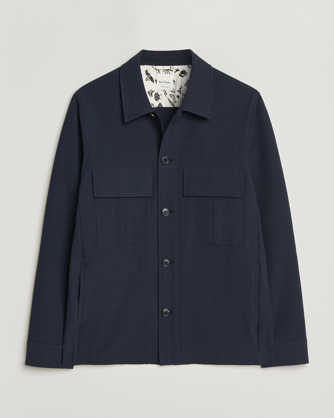 Men | Shirts | Paul Smith | Cotton Overshirt Navy