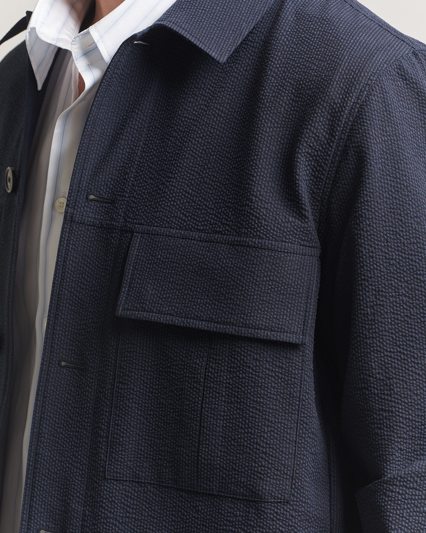 Men | Shirts | Paul Smith | Cotton Overshirt Navy