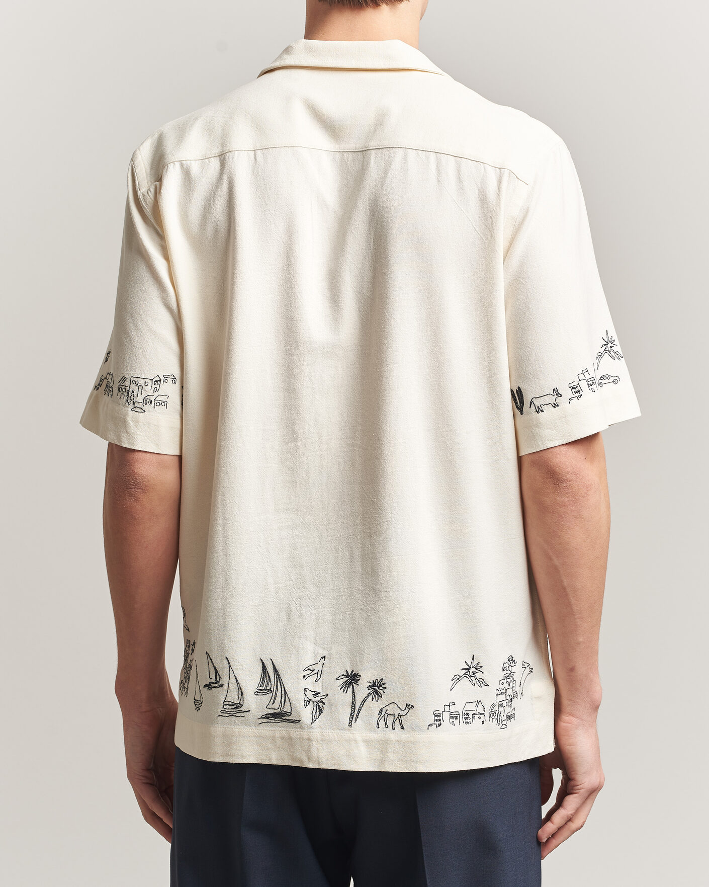 Men | Shirts | Paul Smith | Embroidered Short Sleeve Shirt White