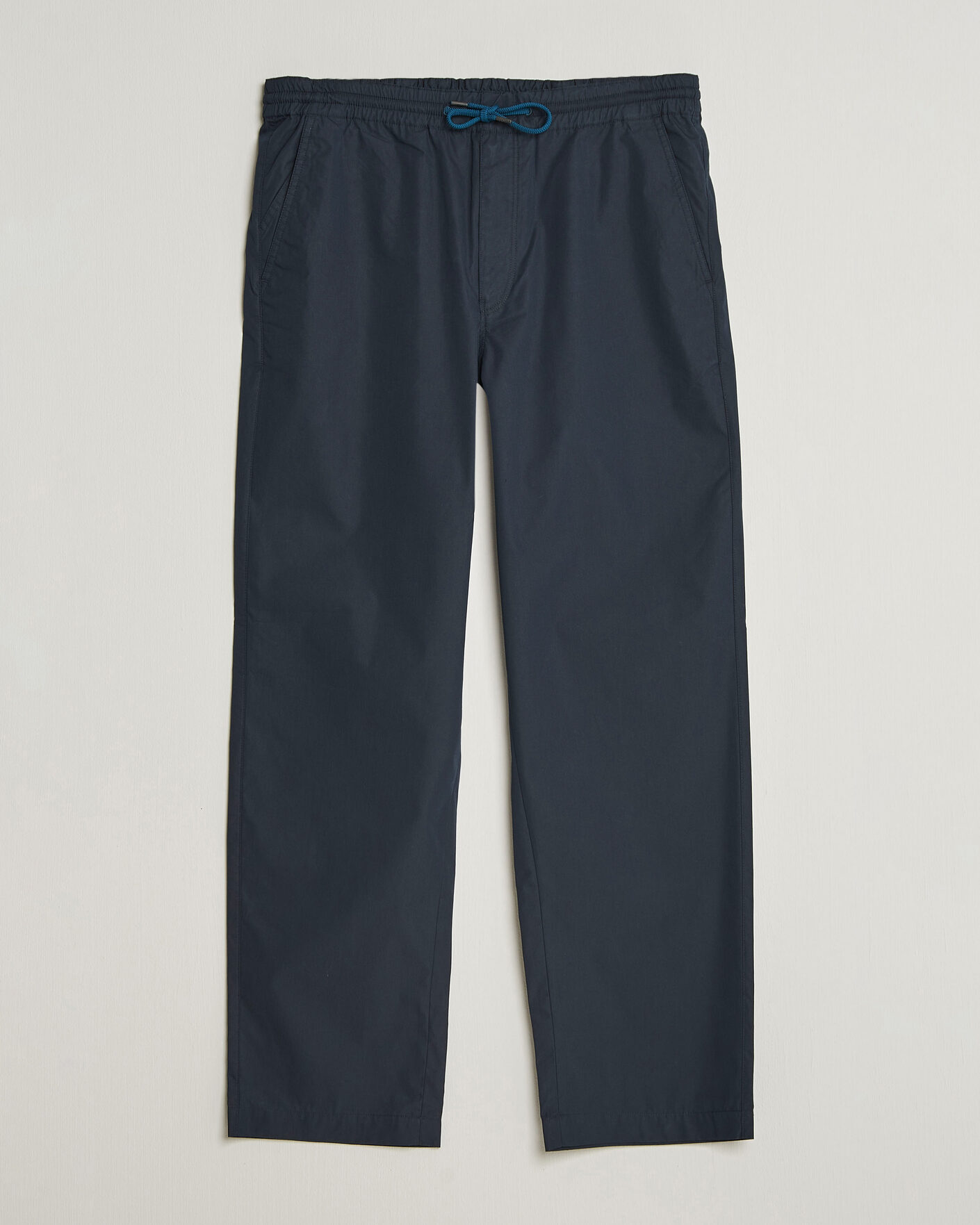 Men | Trousers | PS Paul Smith | Casual Cotton Drawstring Trousers Navy