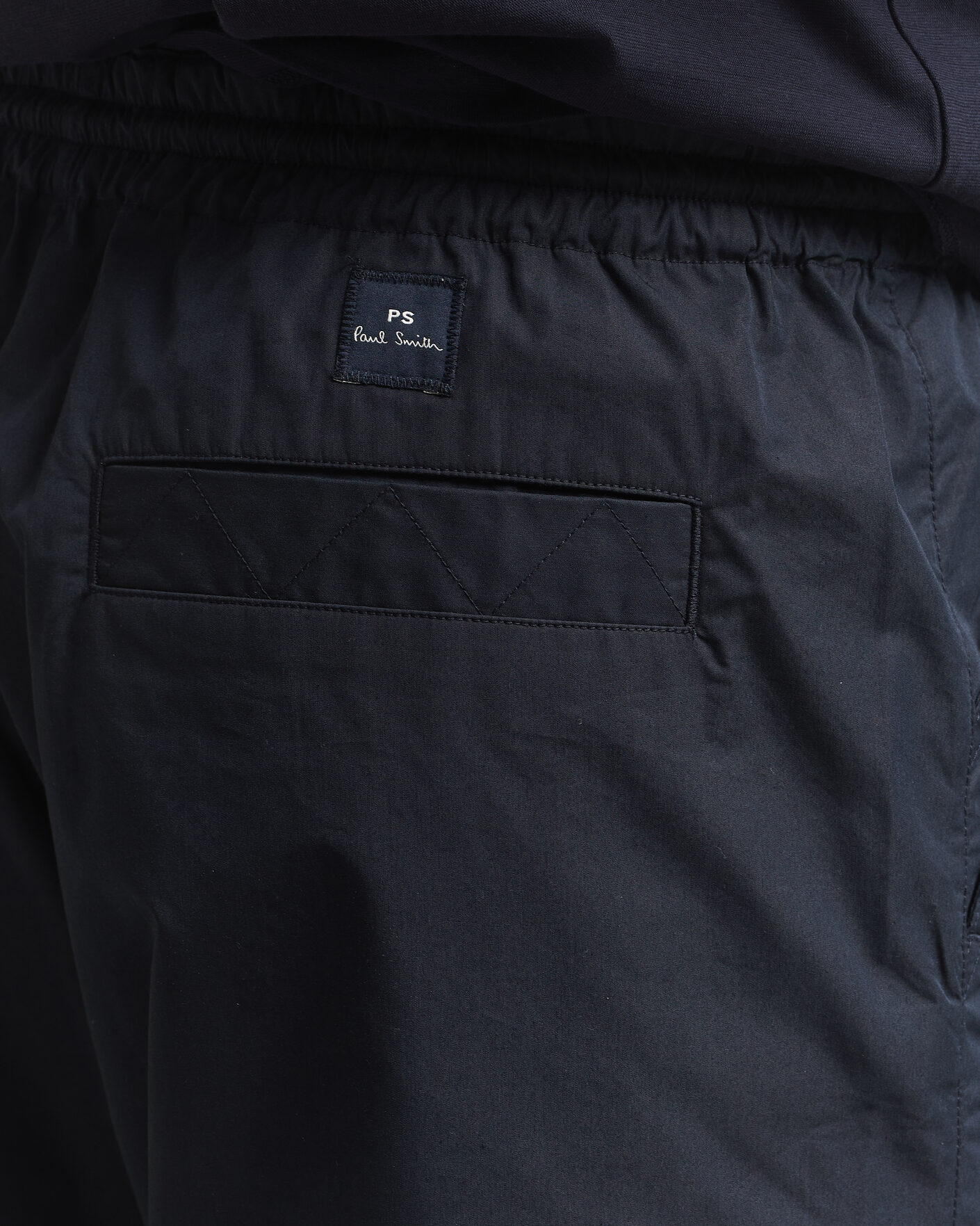 Men | Trousers | PS Paul Smith | Casual Cotton Drawstring Trousers Navy