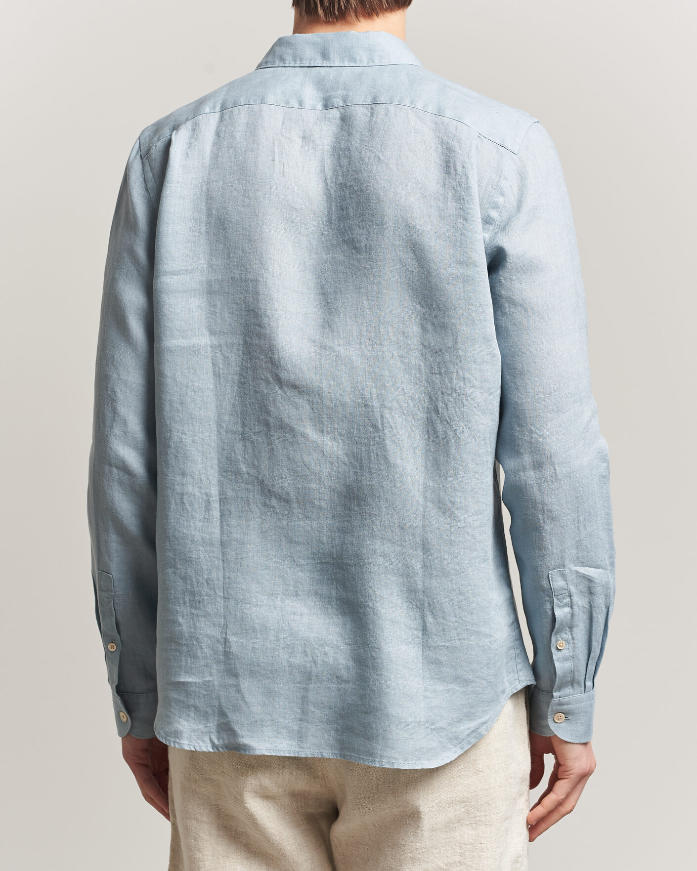 Men | Shirts | PS Paul Smith | Tailored Fit Linen Shirt Light Blue