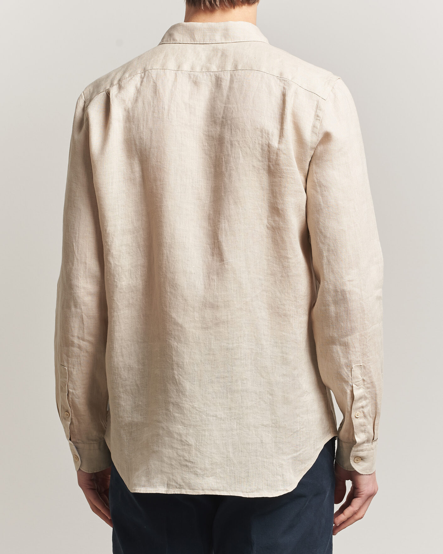 Men | Shirts | PS Paul Smith | Tailored Fit Linen Shirt Beige