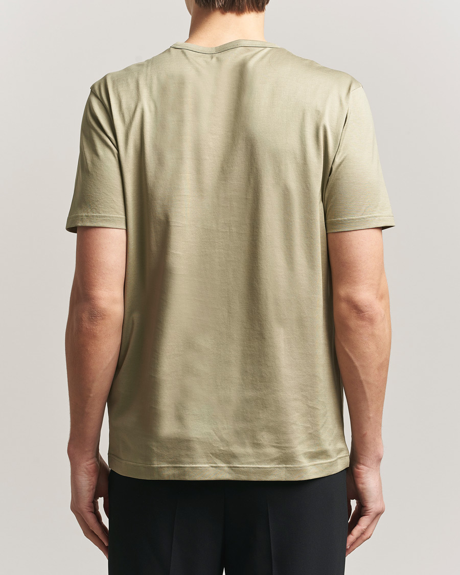 Men | T-Shirts | Sunspel | Crew Neck Q82 Cotton T-Shirt Pistachio