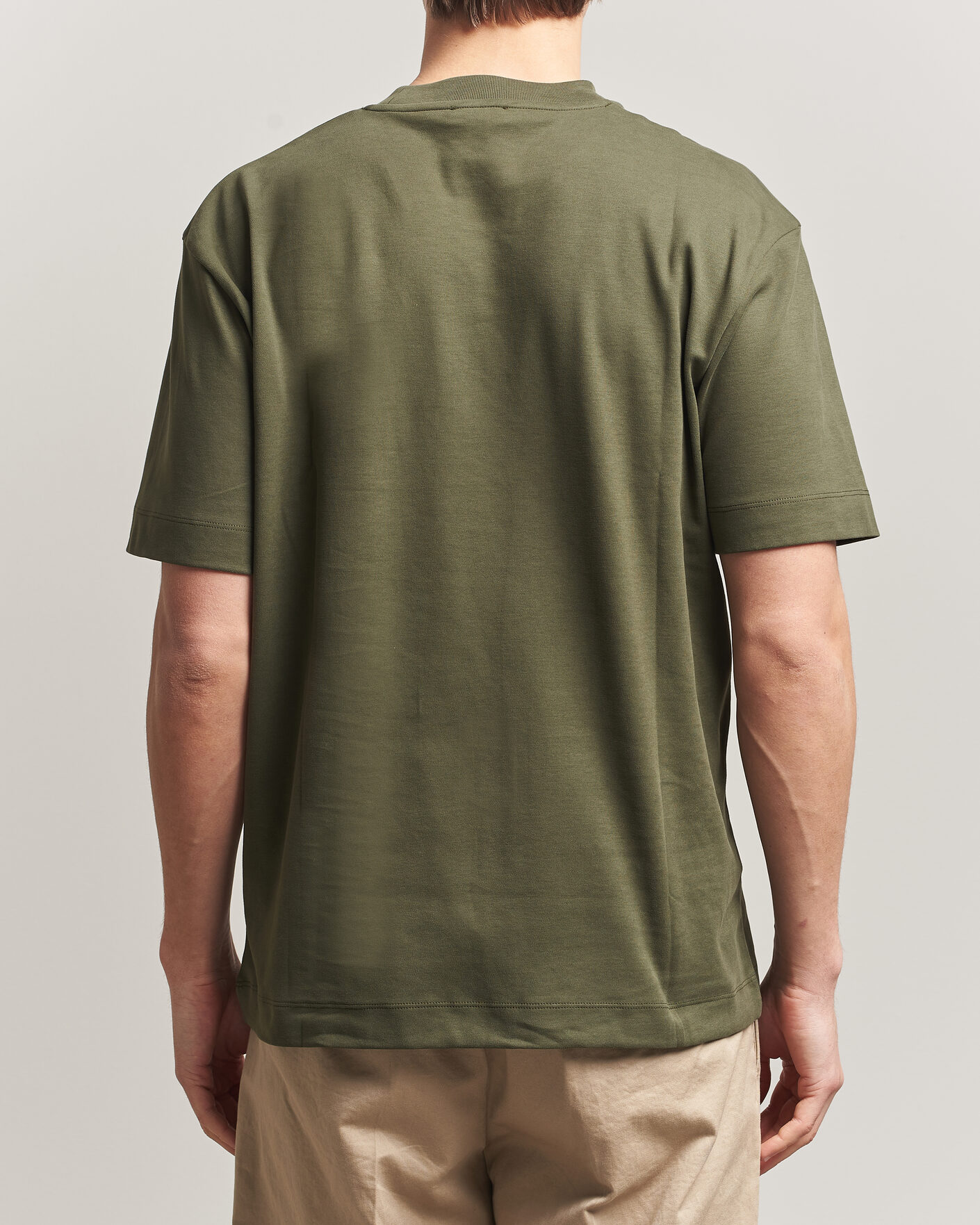 Men | T-Shirts | Sunspel | Heavy Weight Supima Cotton T-Shirt Deep Olive