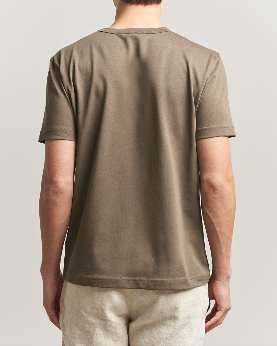 Men | T-Shirts | Sunspel | Single Jersey Supima Cotton T-Shirt Dark Cedar