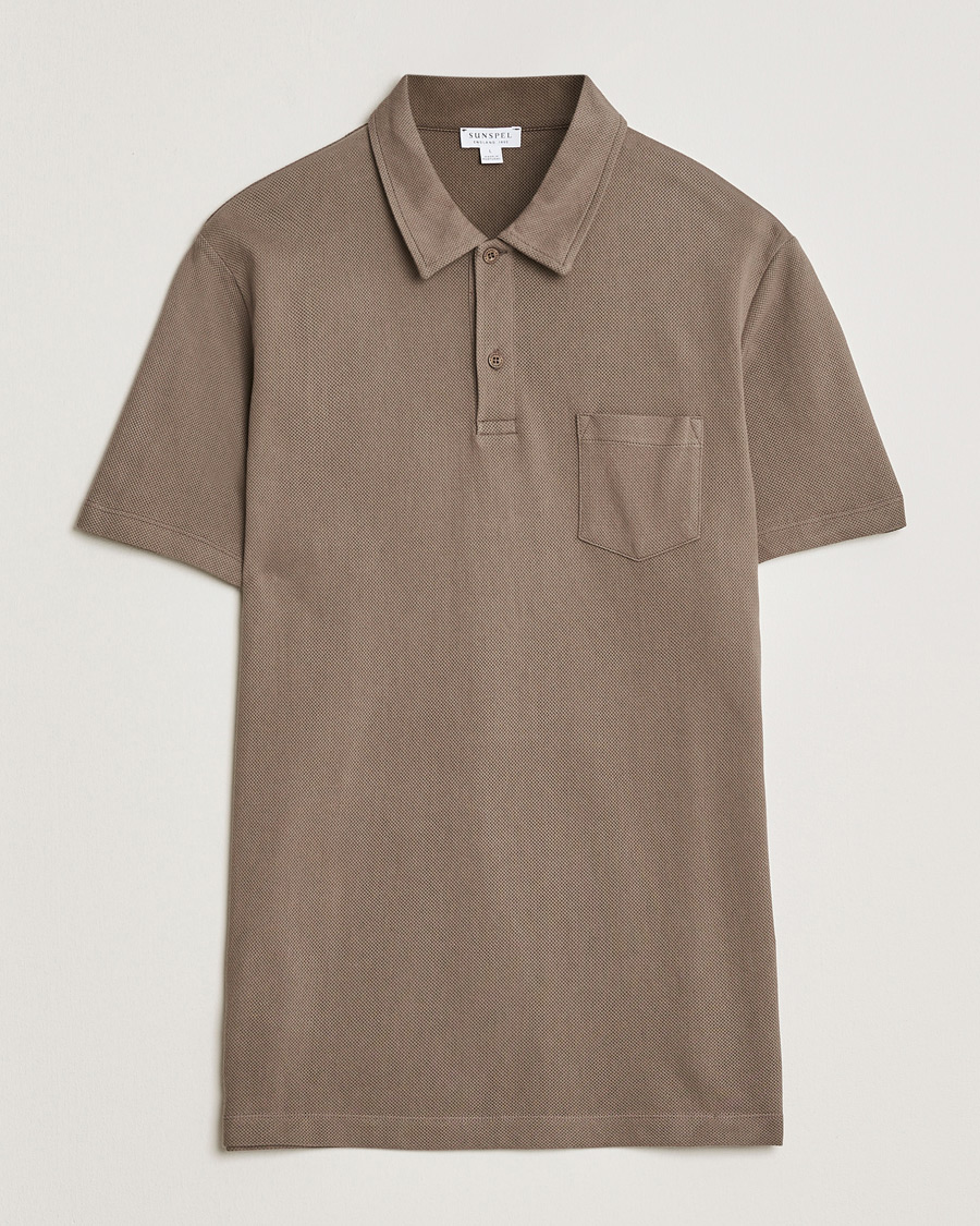 Men | Polo Shirts | Sunspel | Riviera Polo Shirt Dark Cedar