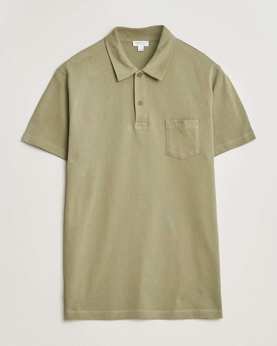 Men | Polo Shirts | Sunspel | Riviera Polo Shirt Pistachio
