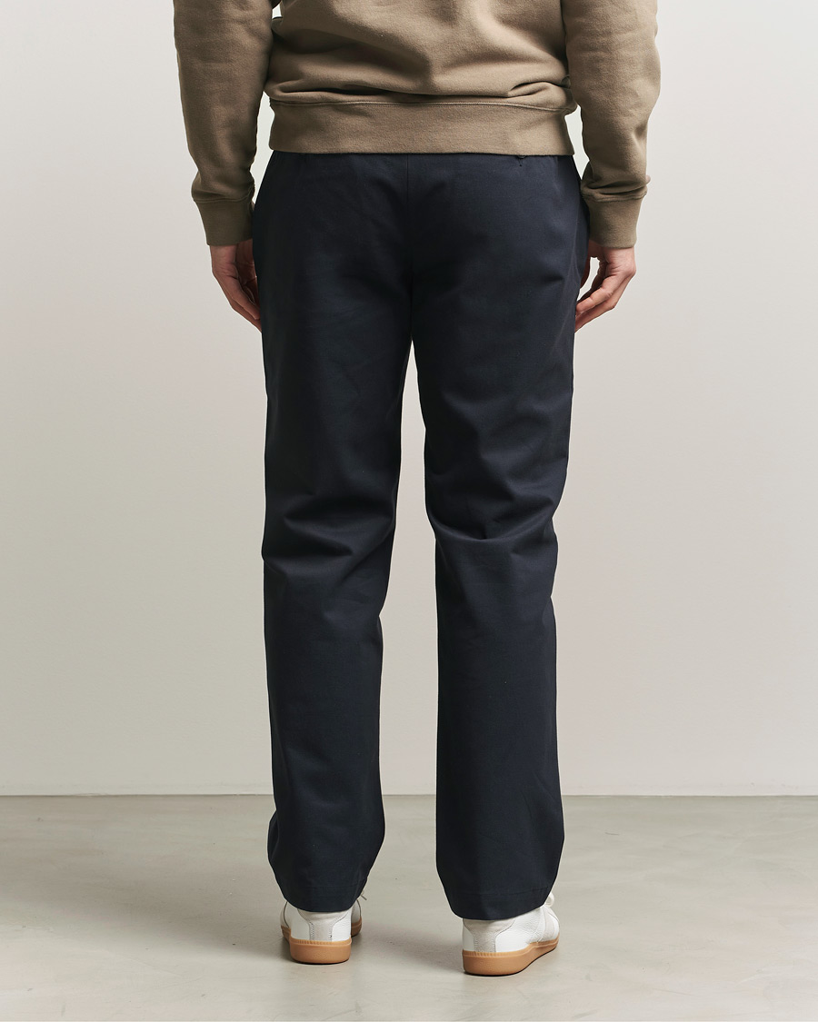Men | Trousers | Sunspel | Soft Cotton Drill Trousers Navy