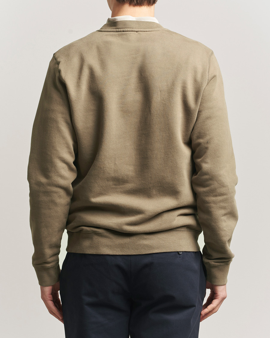 Men | Sweaters & Knitwear | Sunspel | Loopback Sweatshirt Dark Cedar