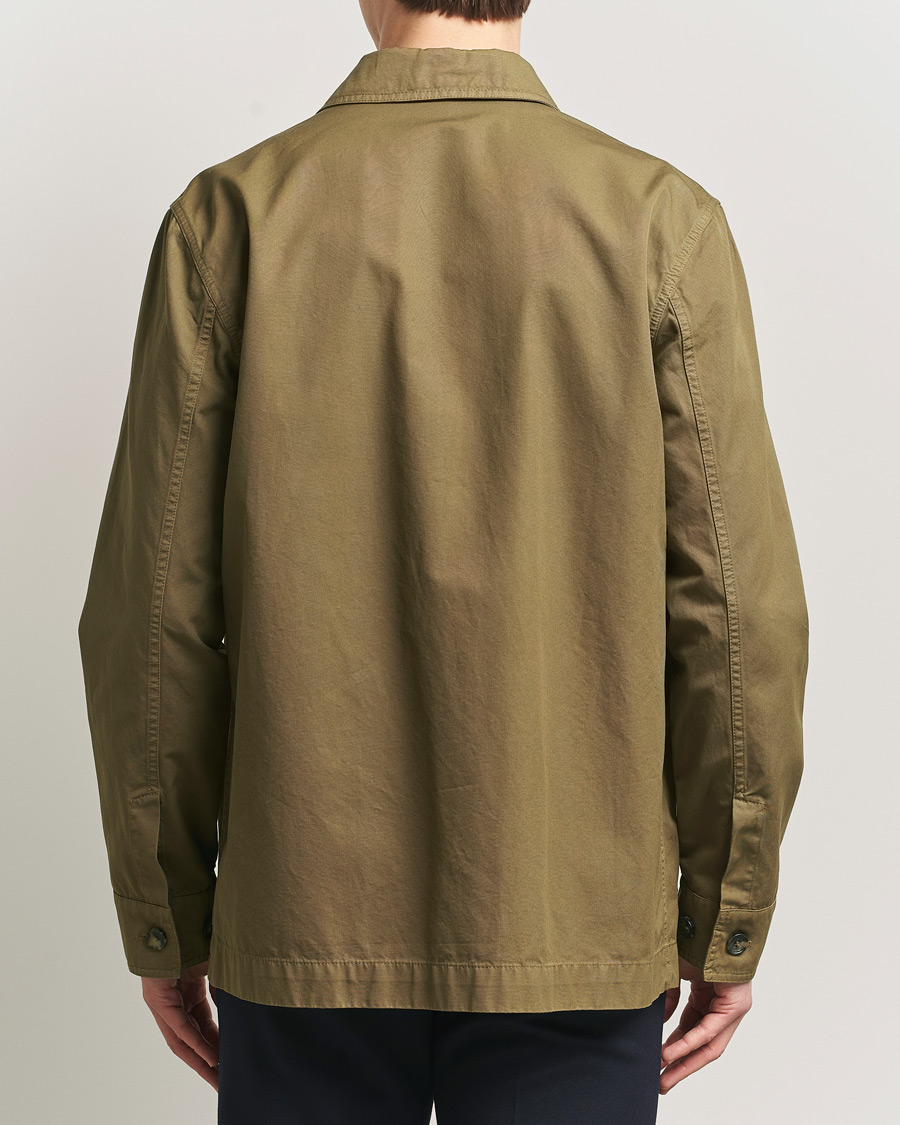Men | Coats & Jackets | Kiton | Cotton Canvas Chore Jacket Military