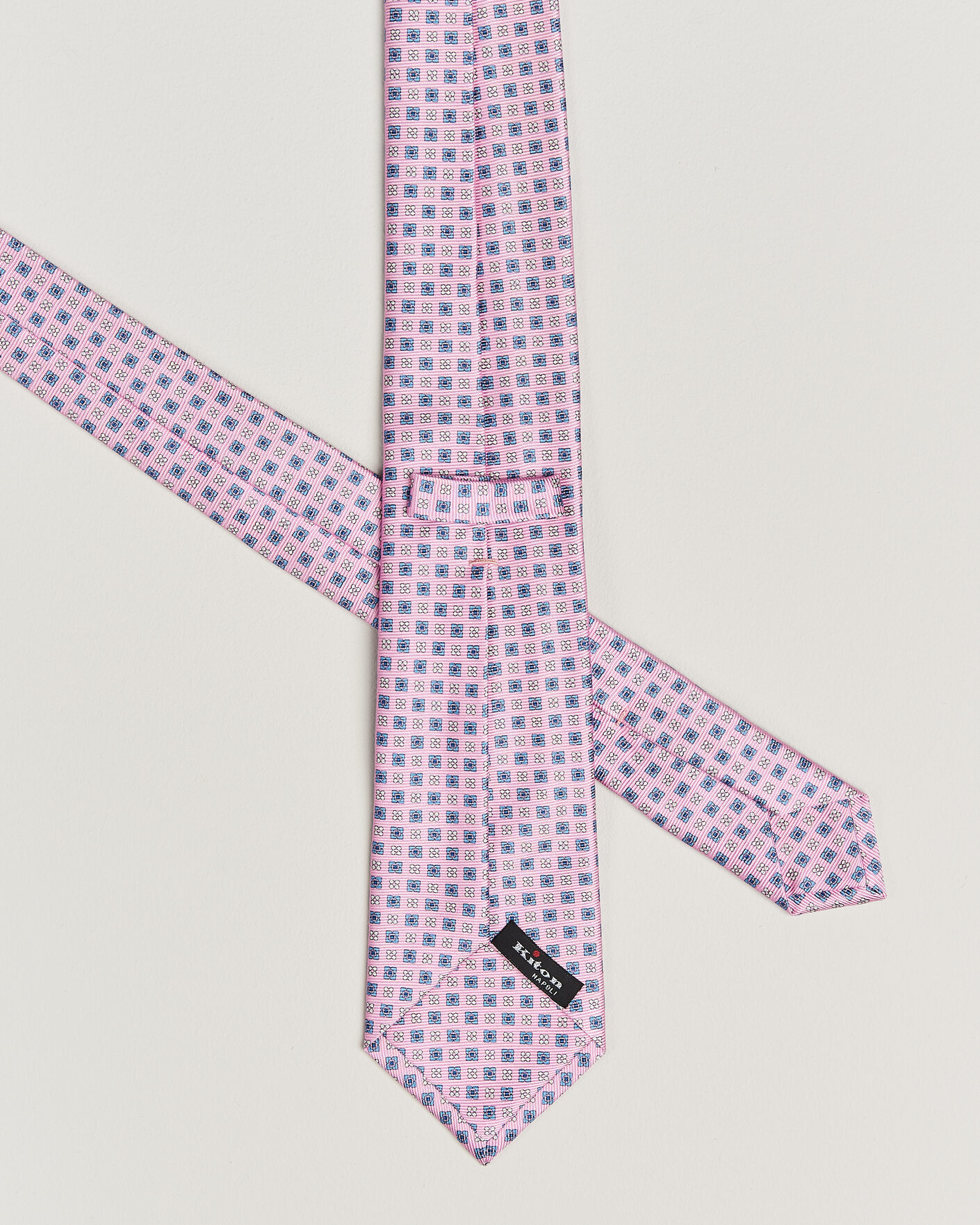 Men | Kiton Printed Flower Silk Tie Pink | Kiton | Printed Flower Silk Tie Pink