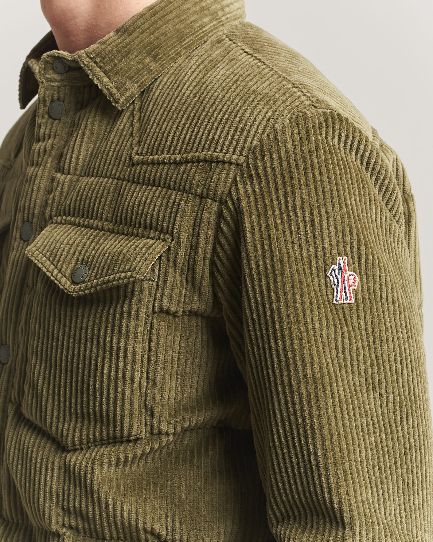 Men | Coats & Jackets | Moncler Grenoble | Gelt Corduroy Shirt Jacket Military Green