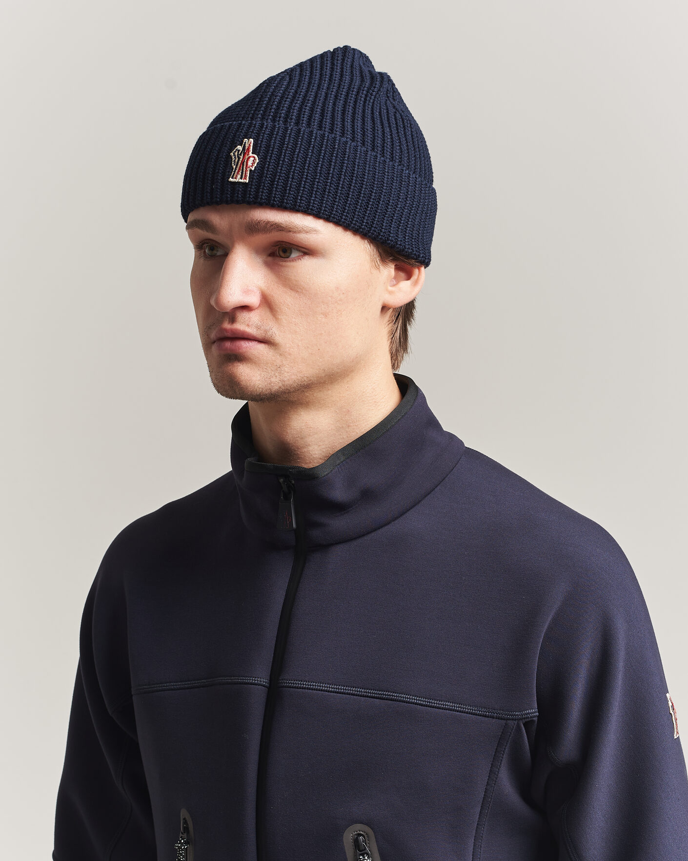 Men | Beanies | Moncler Grenoble | Rib Beanie Navy