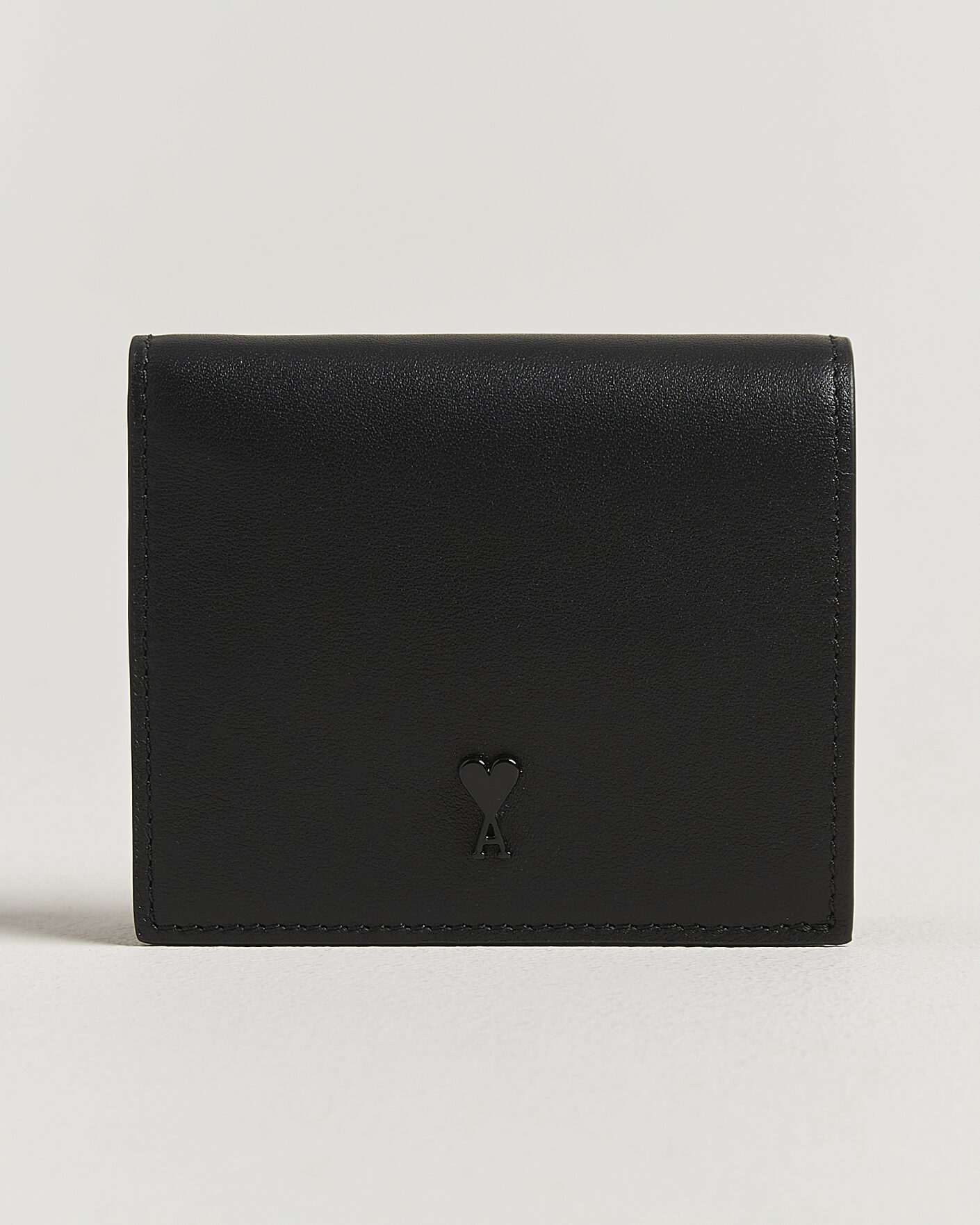 Men | Wallets | AMI | Tonal Heart Logo Wallet Black