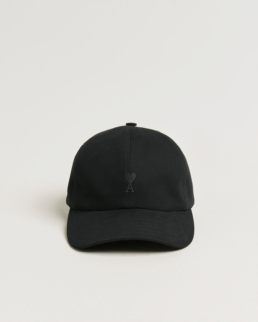 Men | Hats & Caps | AMI | Black Heart Logo Cap Black