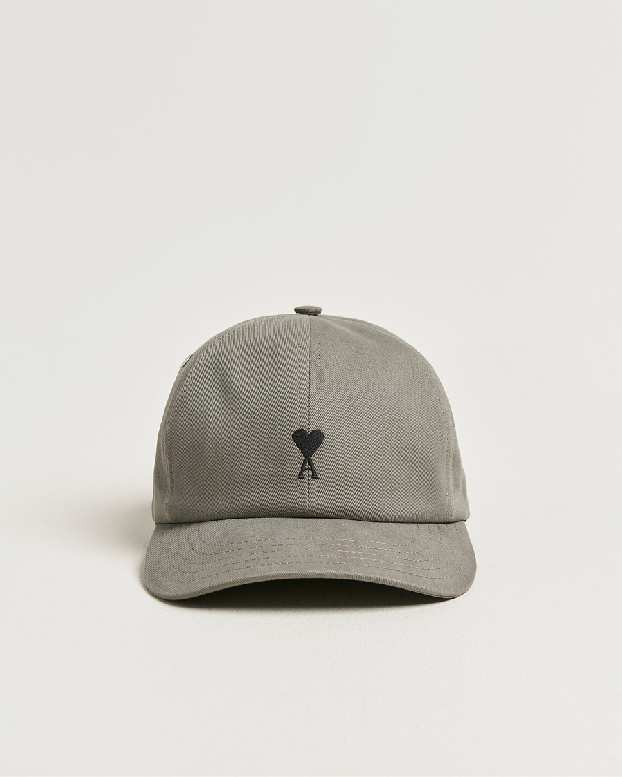 Men | Hats & Caps | AMI | Black Heart Logo Cap Carbone