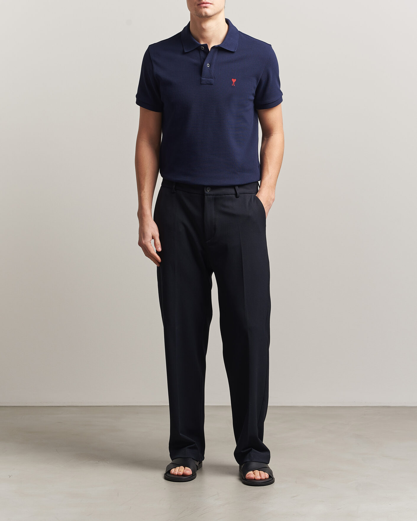 Men | Polo Shirts | AMI | Heart Logo Polo Navy