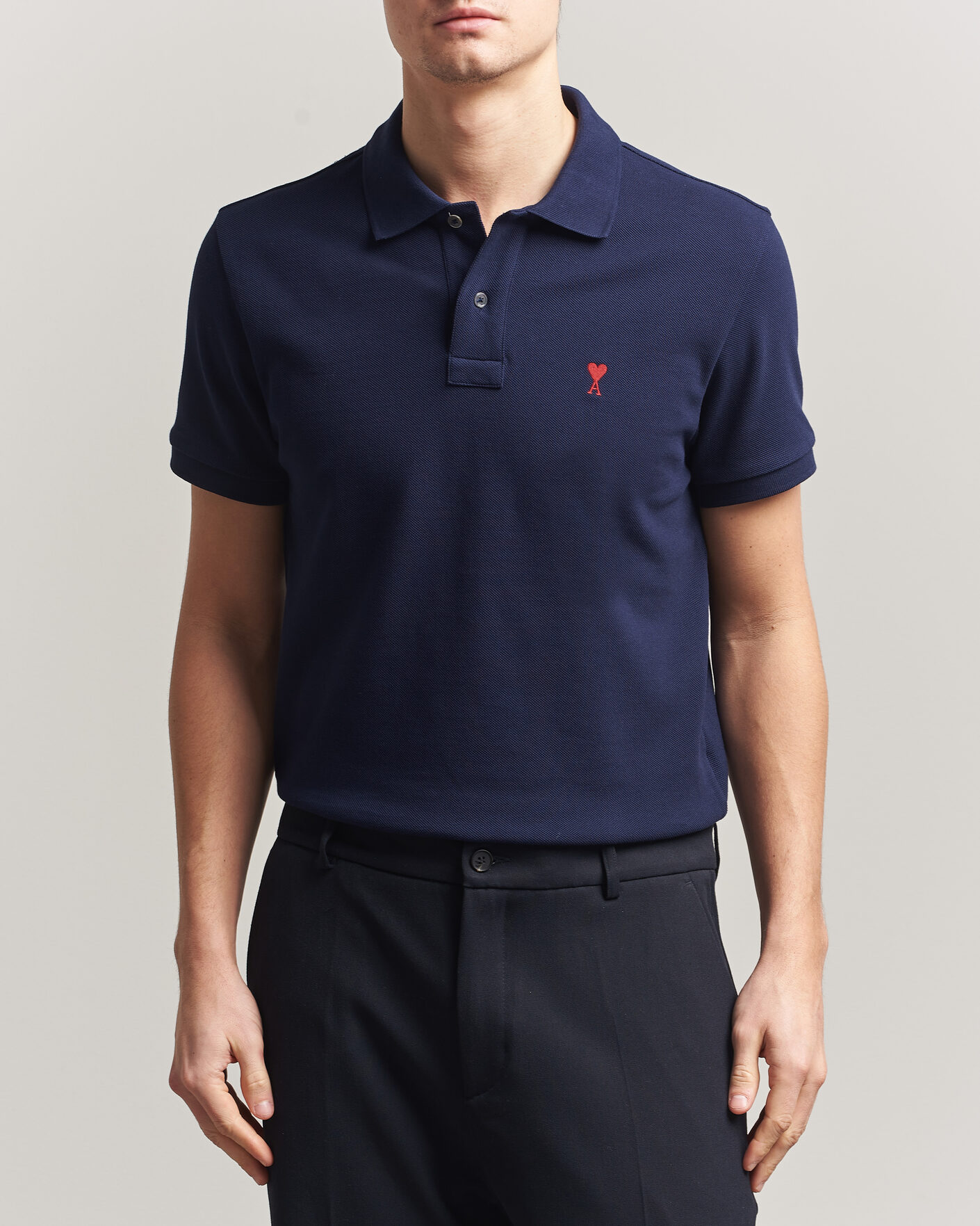 Men | Polo Shirts | AMI | Heart Logo Polo Navy