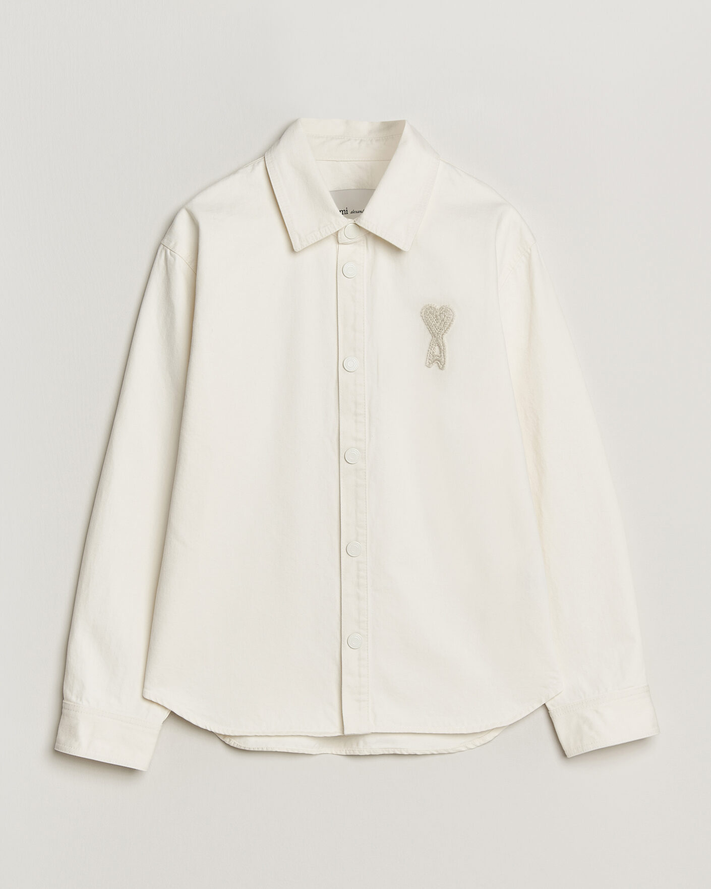 Men | Shirts | AMI | Cotton Twill Overshirt Creme