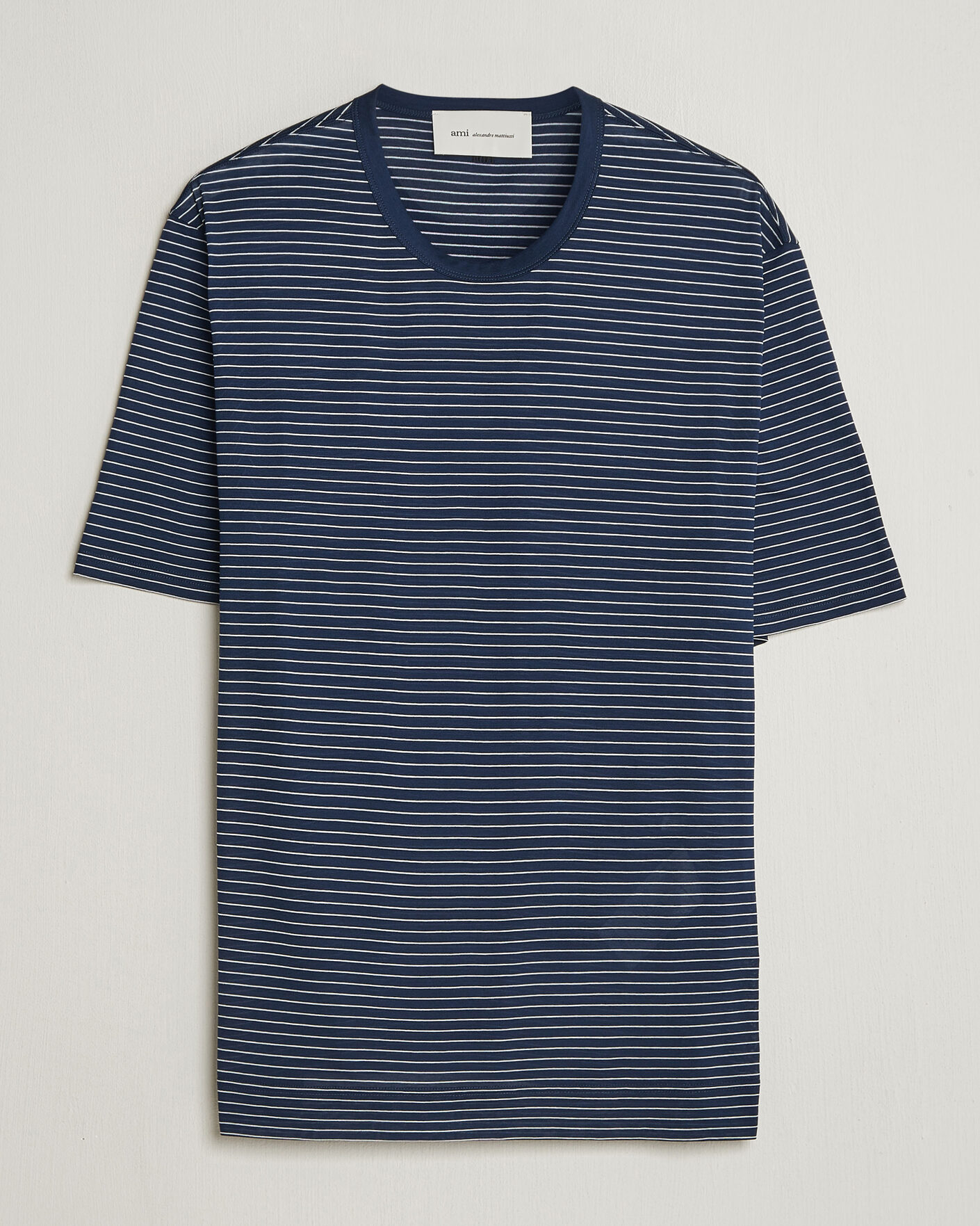 Men | T-Shirts | AMI | Striped T-Shirt Navy/White