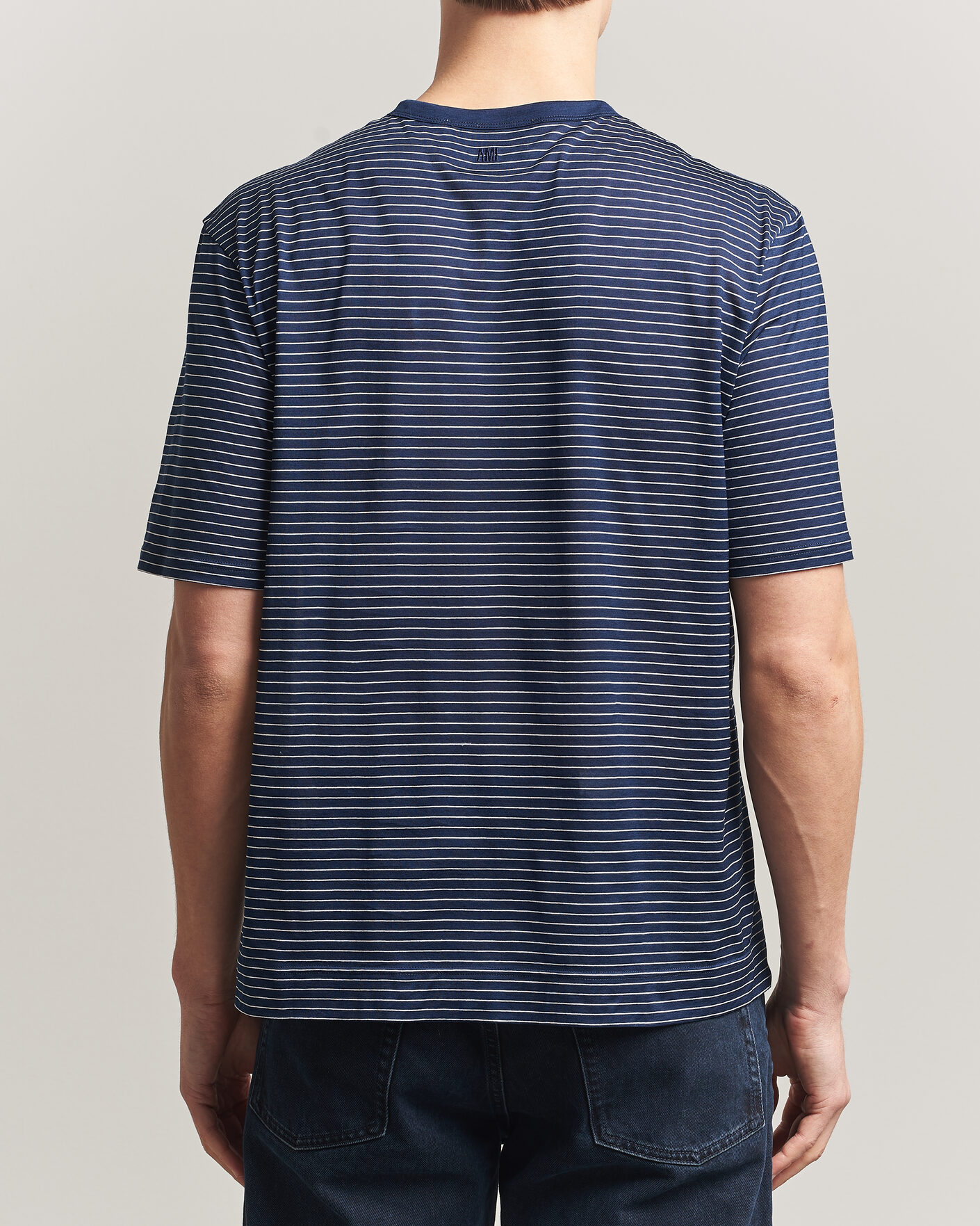 Men | T-Shirts | AMI | Striped T-Shirt Navy/White