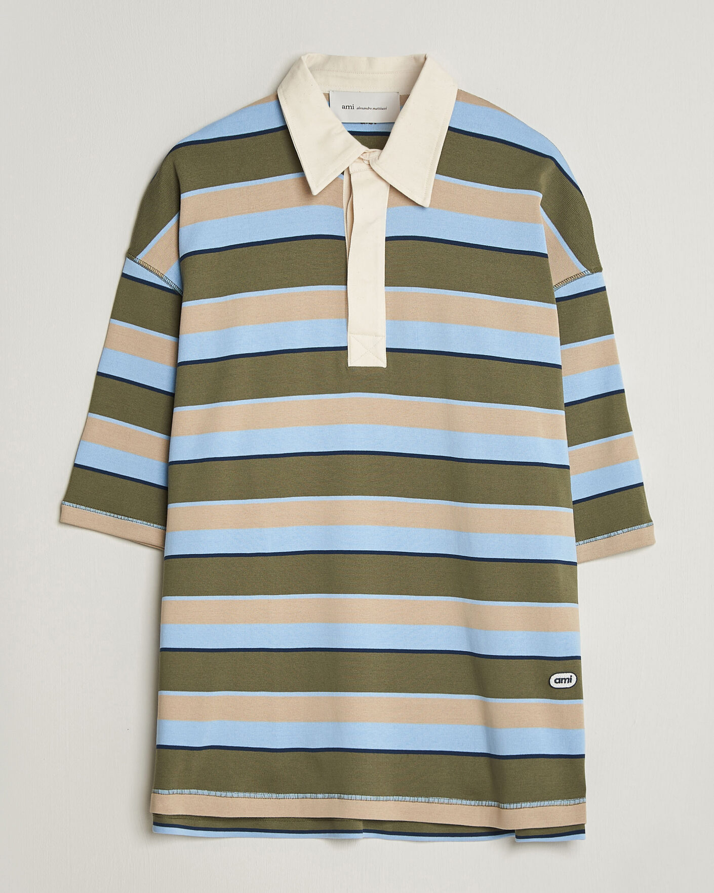 Men | Polo Shirts | AMI | Oversize Fit Striped Polo Multi