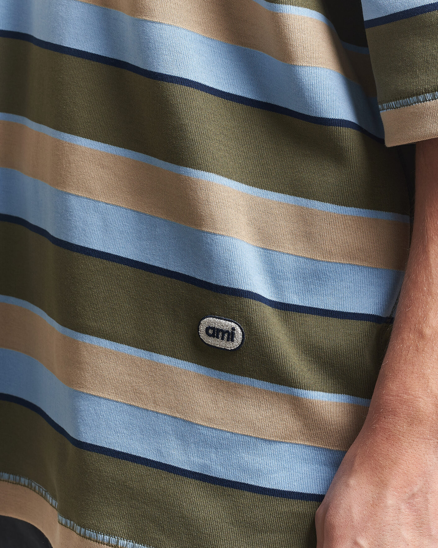 Men | Polo Shirts | AMI | Oversize Fit Striped Polo Multi