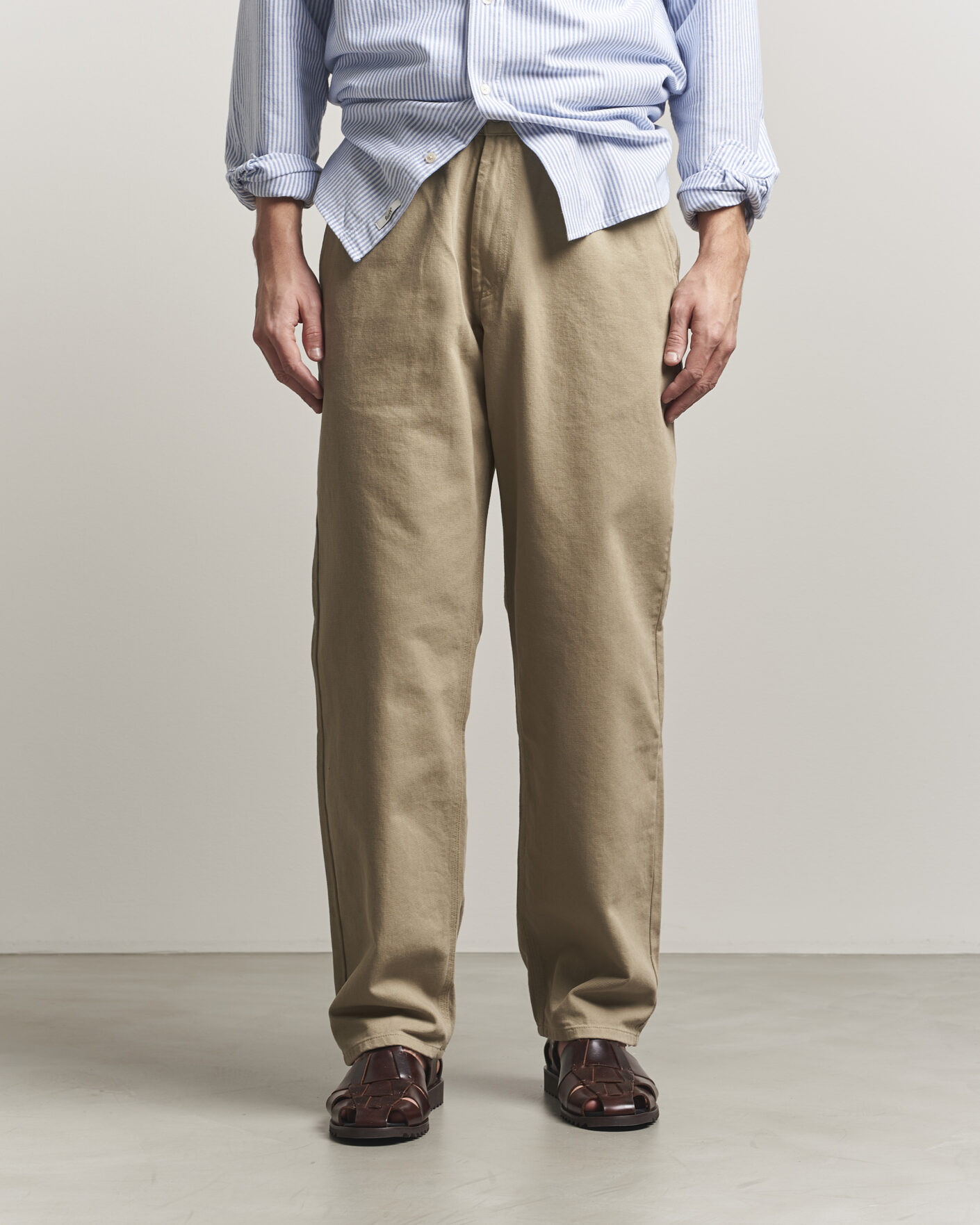 Men | Trousers | Forét | Clay Twill Pants Khaki