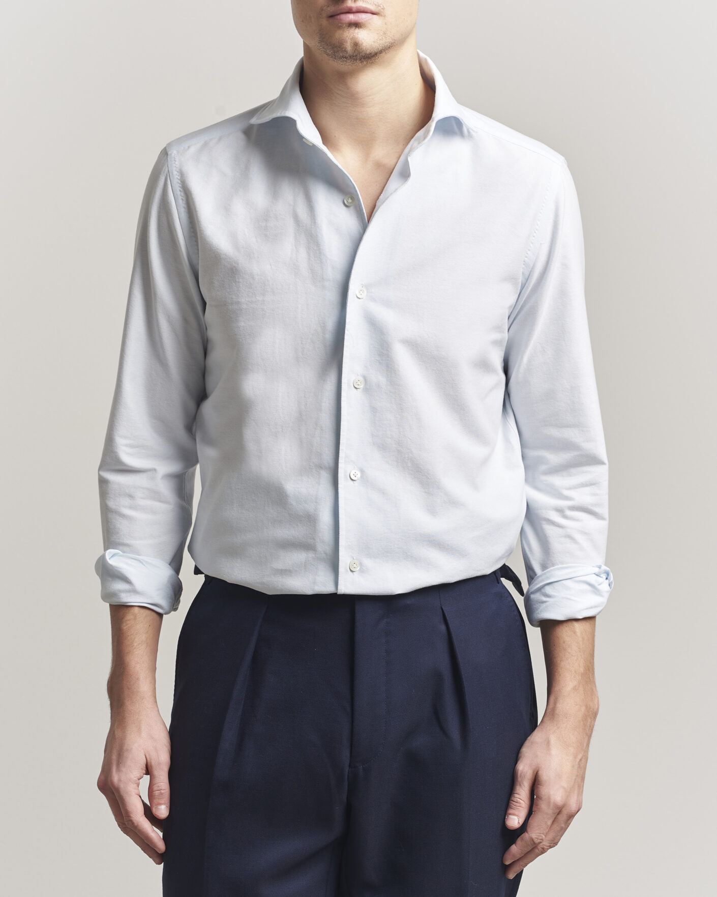 Men | Shirts | 100Hands | Washed Oxford Shirt Light Blue